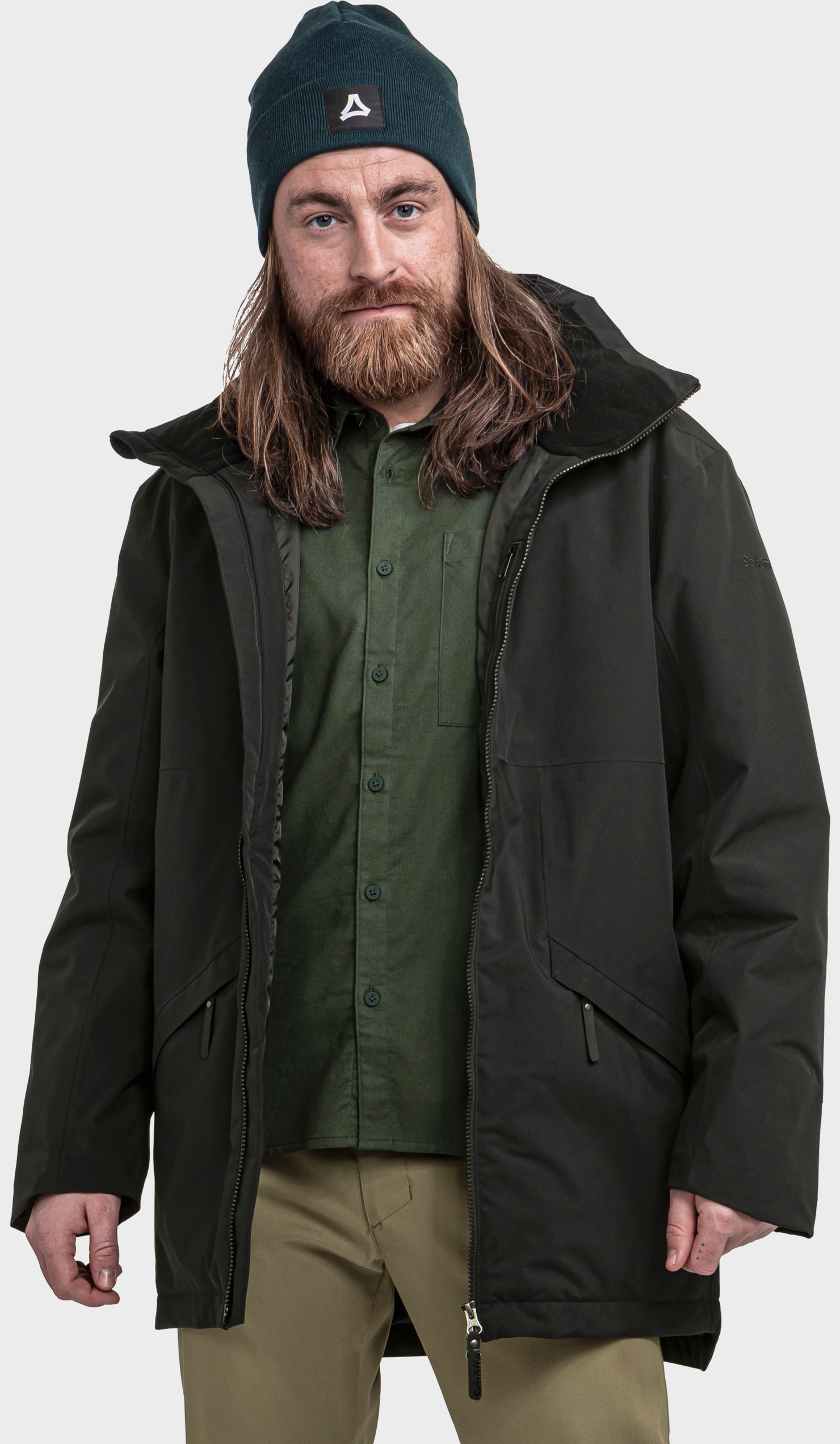 Schöffel Langjacke "Ins Parka Style Malkay MNS" mit Kapuze