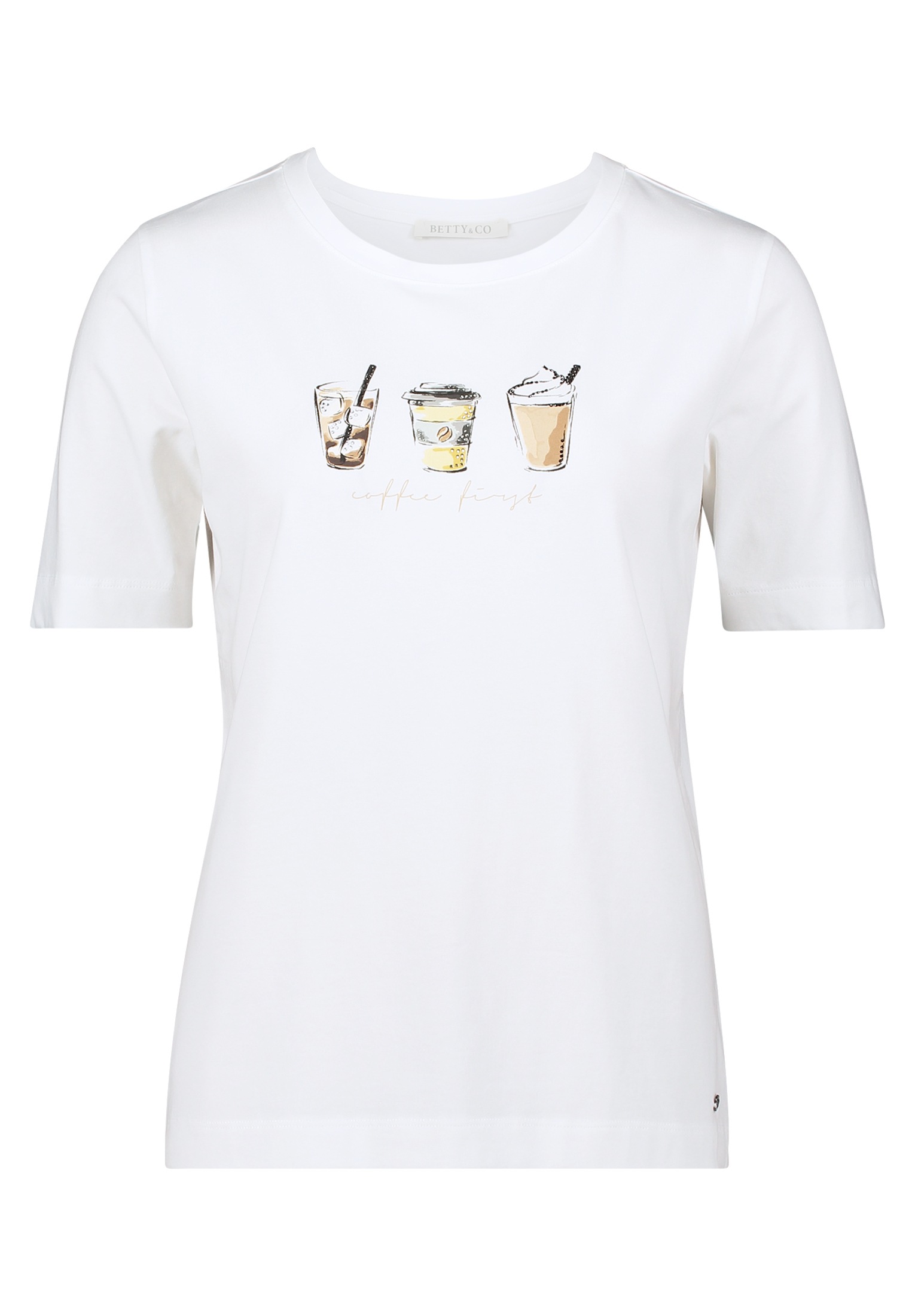 Betty&Co Kurzarmshirt "Betty & Co Damen Casual-Shirt mit Strass", (1 tlg.), günstig online kaufen
