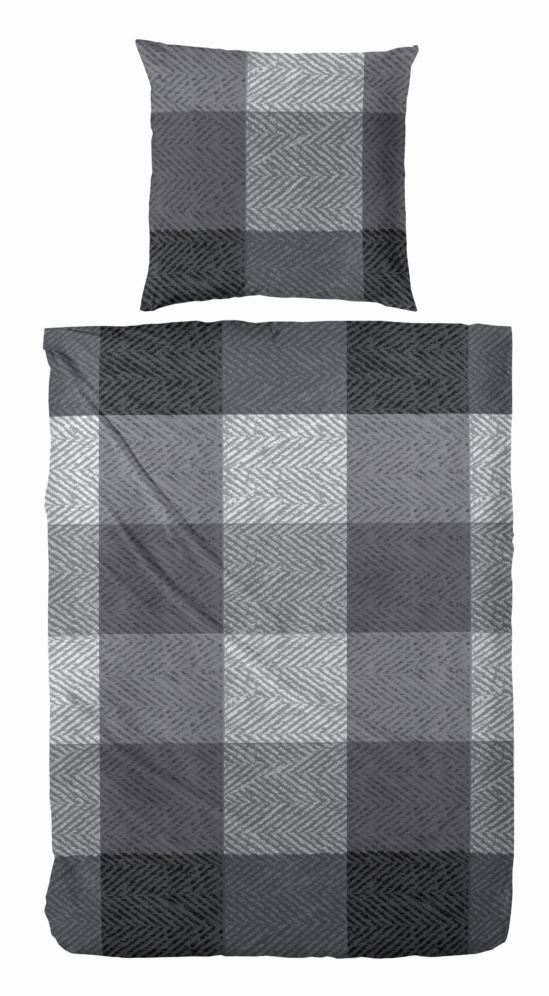 Primera Bettwäsche "Halbleinen-Bettwäsche" 3 tlg. mit Karomuster günstig online kaufen