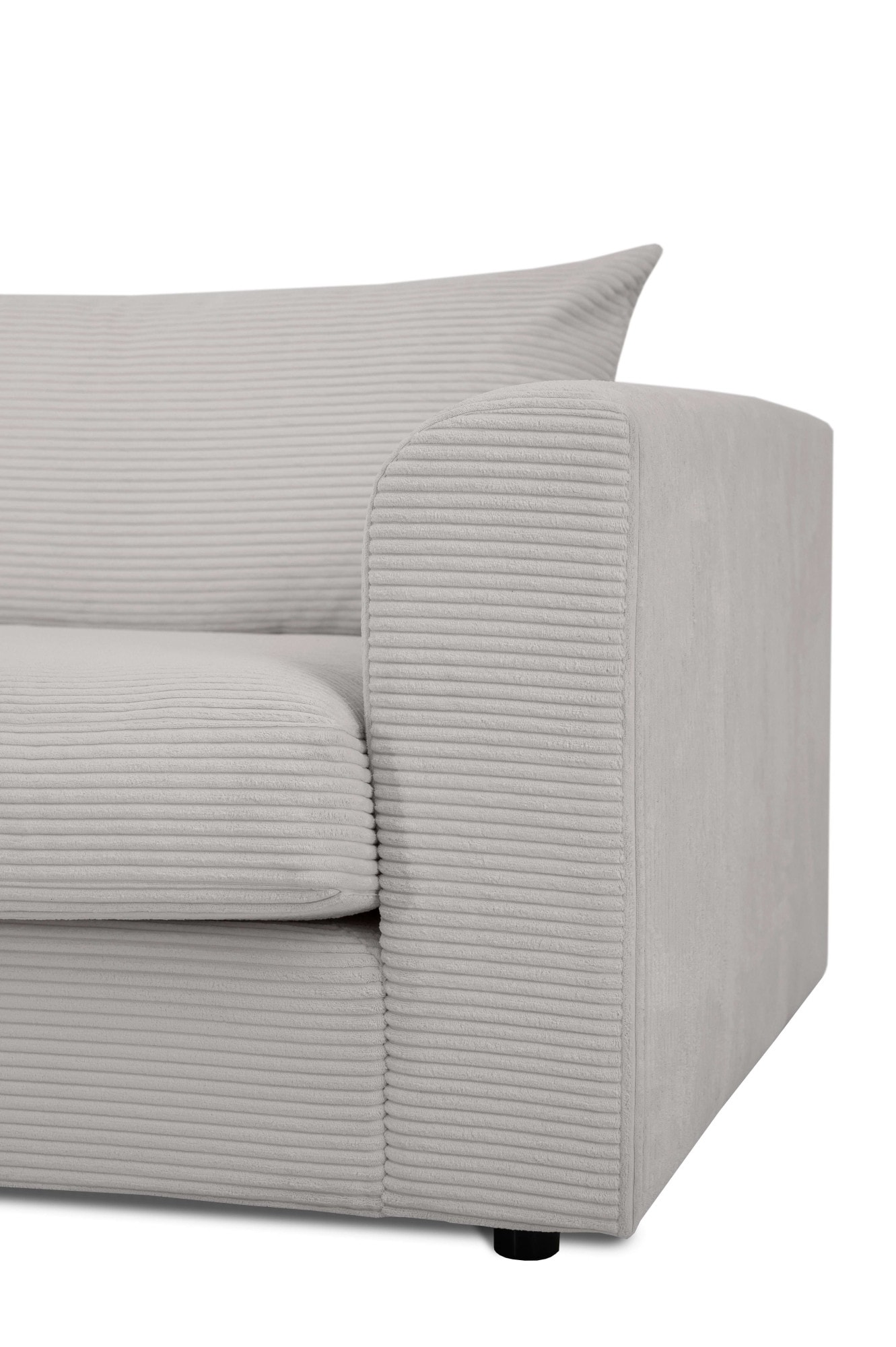 LeGer Home by Lena Gercke Ecksofa »Avelina«, (2 St.), Breite 297 cm, in Cord- und Chenille- Stoff, Rückenkissen mit Federn