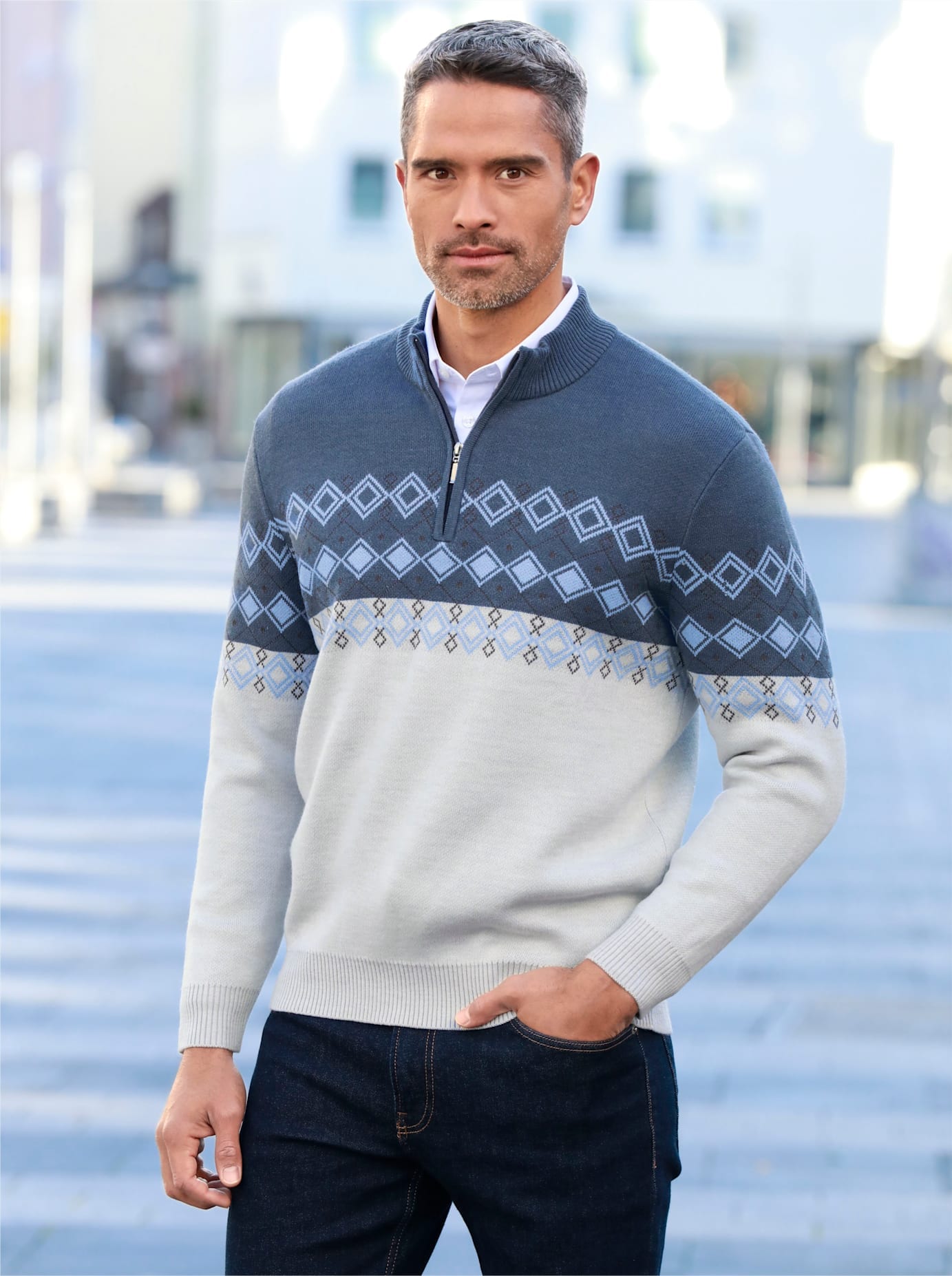 Stehkragenpullover »Pullover«