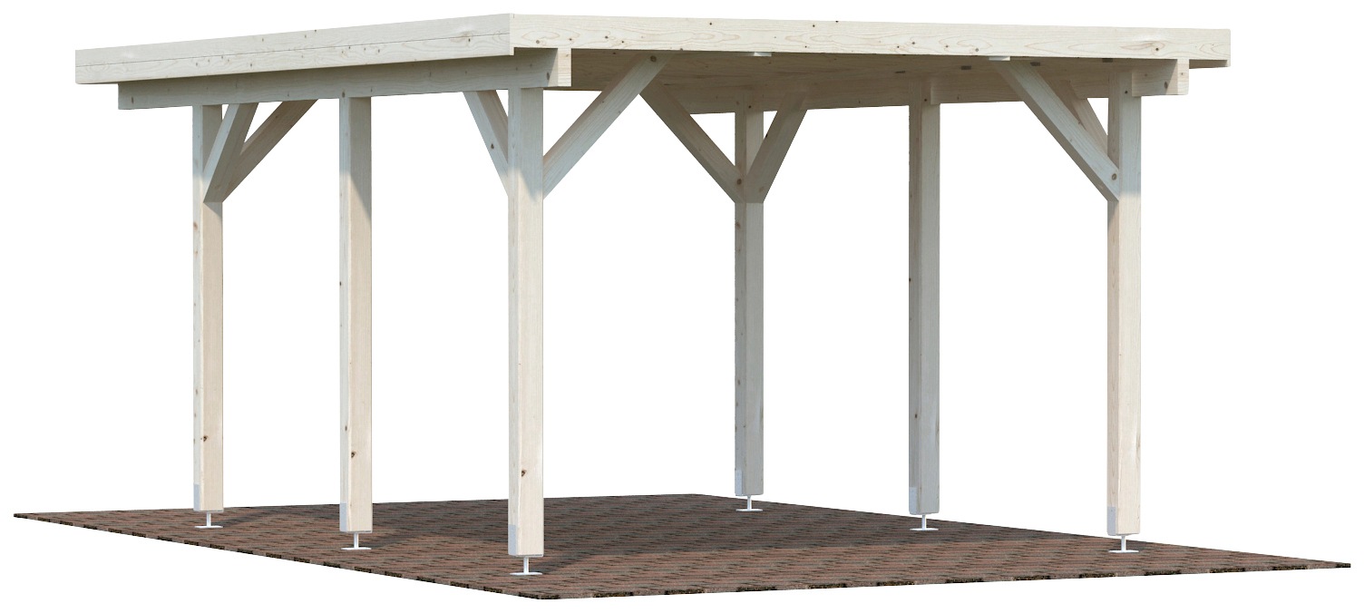 Palmako Einzelcarport »Karl«, Massivholz, natur