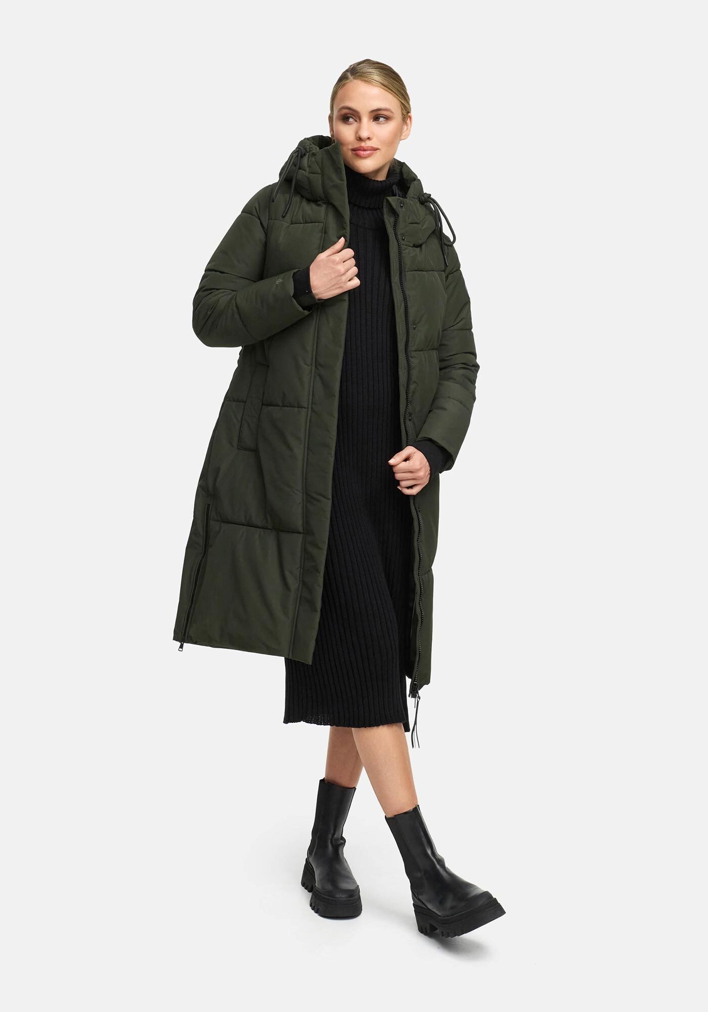 Marikoo Winterjacke "Michikoo" Extra langer Schnitt mit seitlichen Belüftun günstig online kaufen