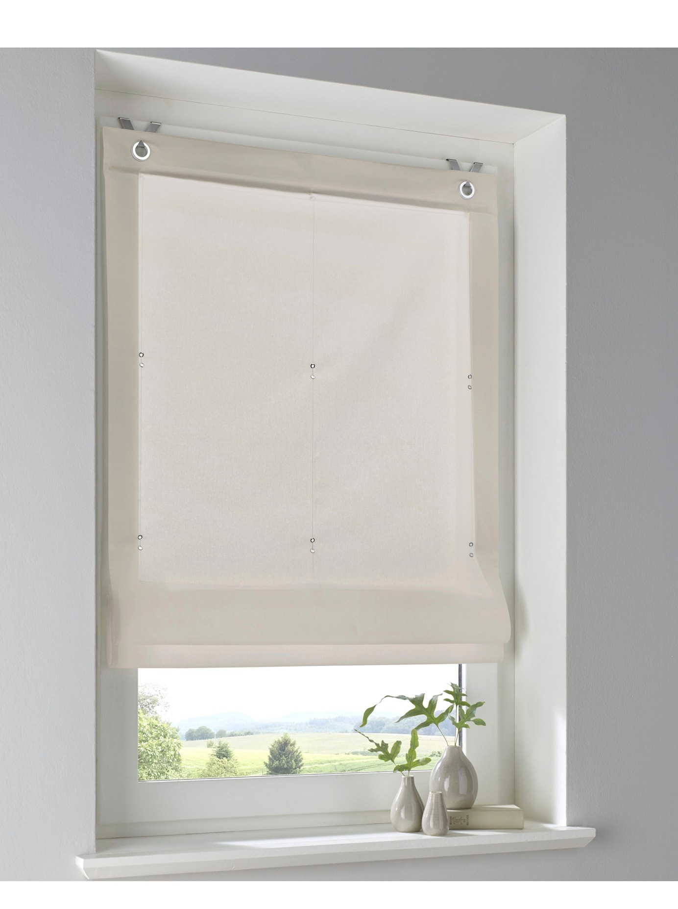 Raffrollo HEINE HOME, B:80 H:140natur, Raffrollos