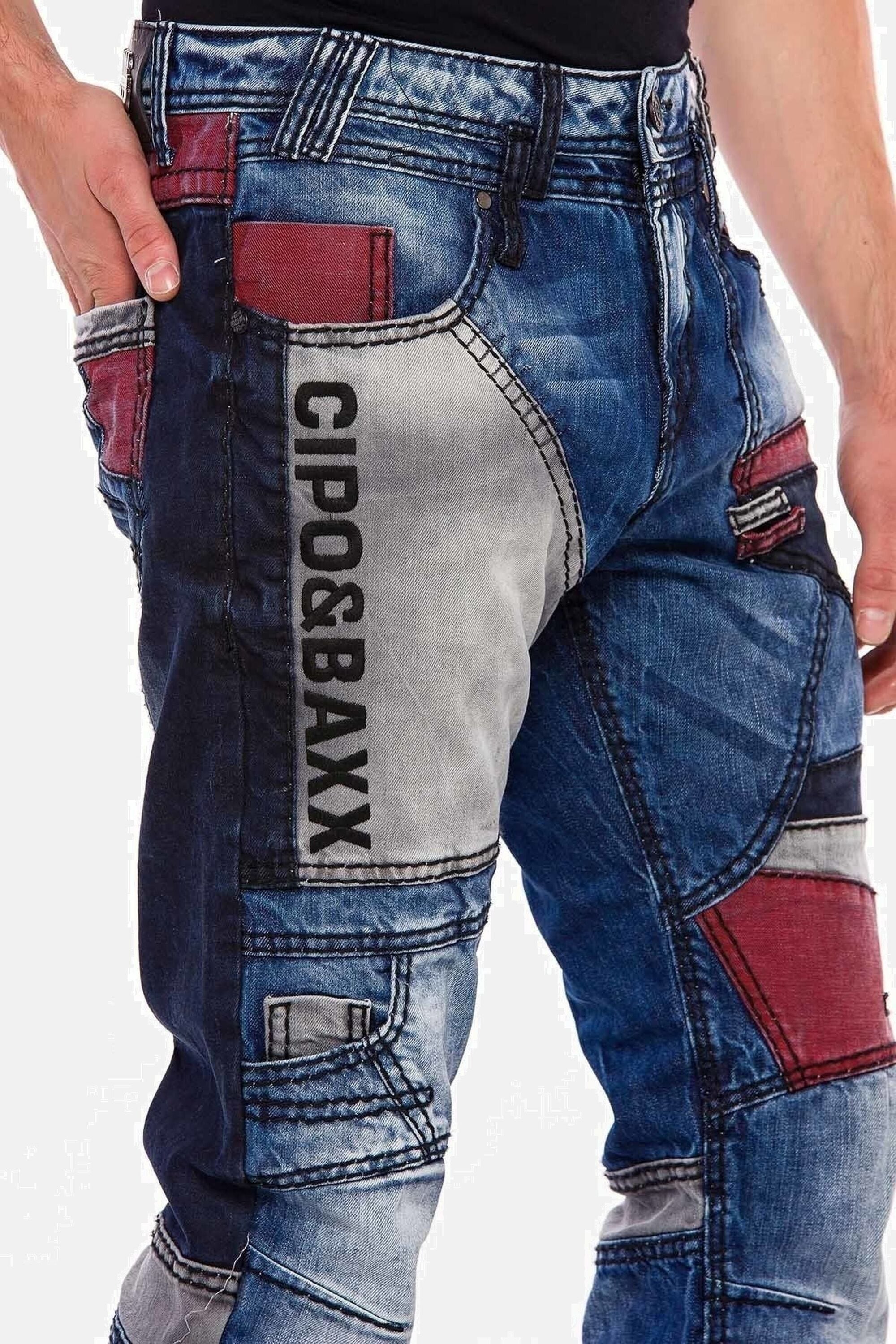 Cipo & Baxx Regular-fit-Jeans »Jeans«, im extravaganten Design, CD574