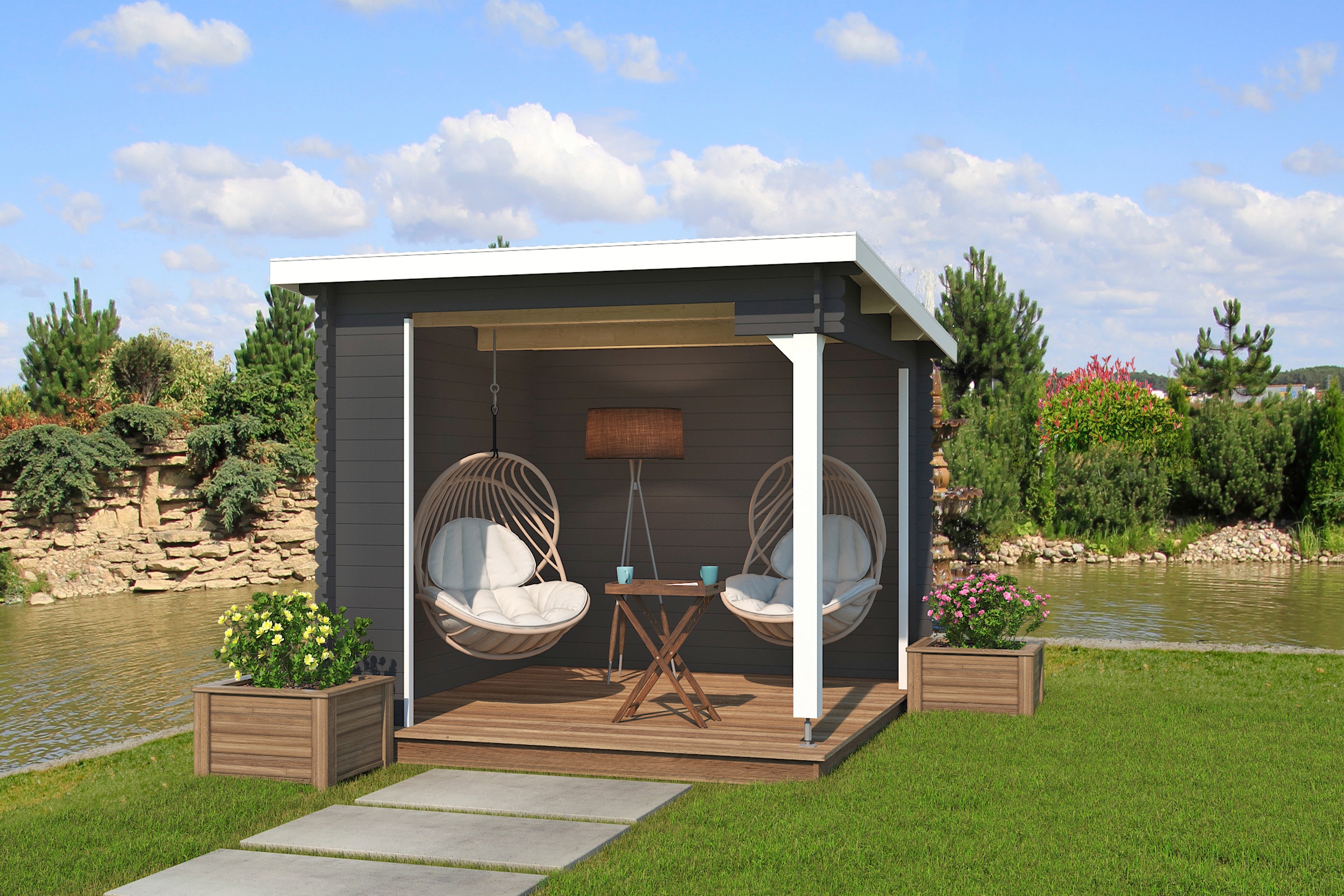 LASITA MAJA Gartenhaus "Unterstand/Lounge Buffalo 275" Unterstand / Lounge 28mm