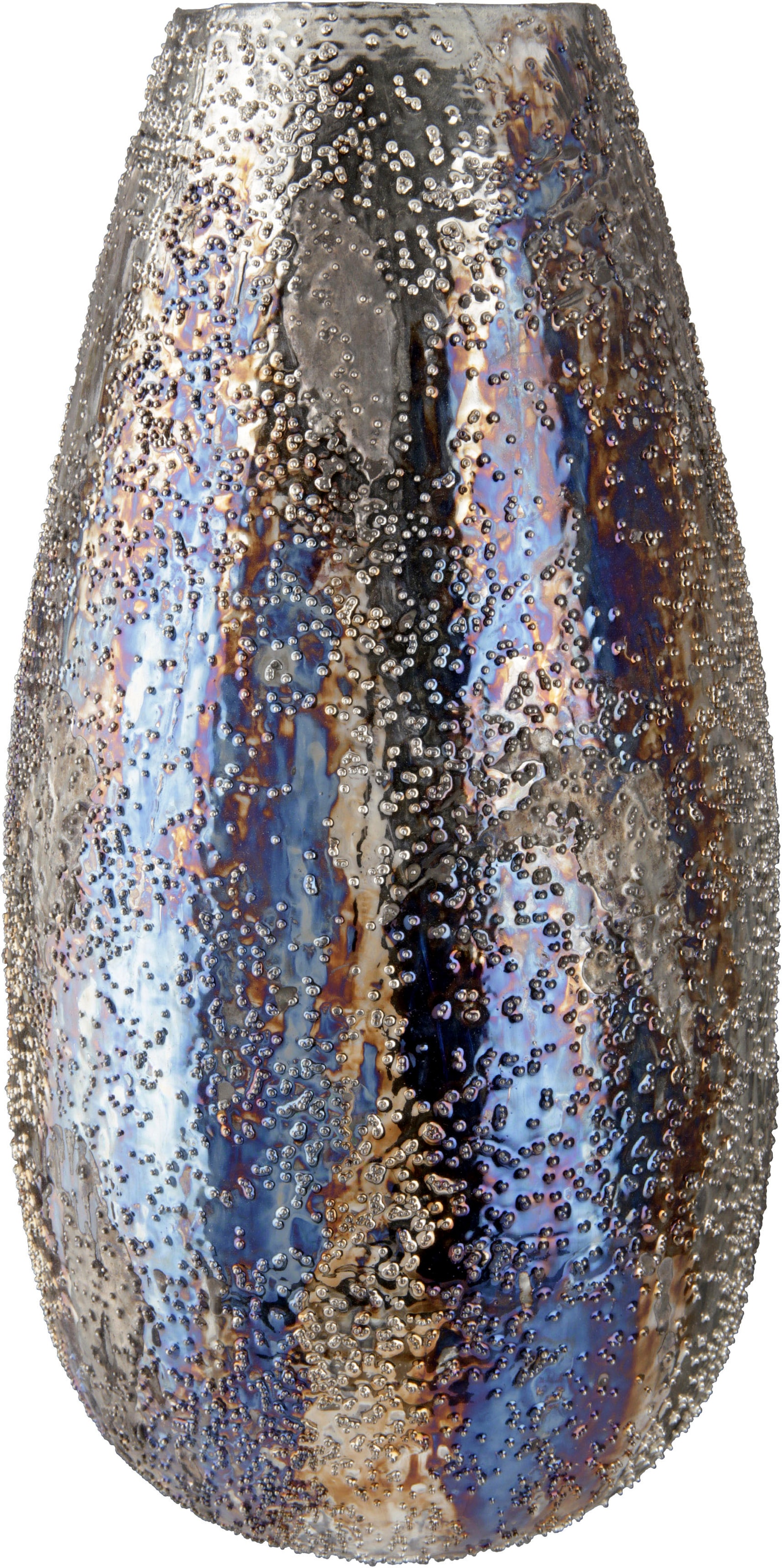 GILDE Tischvase "Pavone", (1 St.), Vase aus Metall, Höhe ca. 39 cm