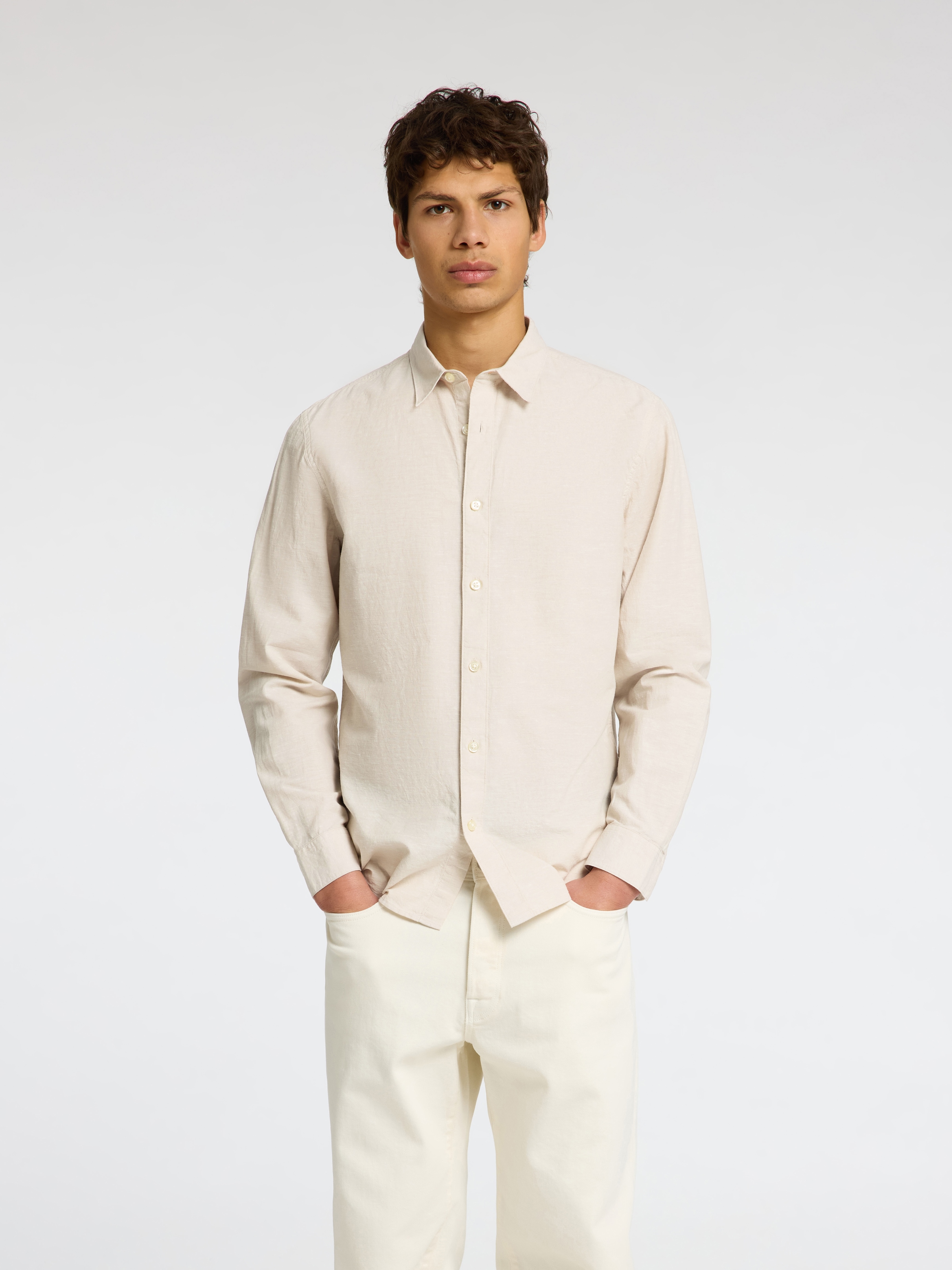 SELECTED HOMME Leinenhemd "SLHSLIMNEW-LINEN SHIRT LS NOOS", unifarben günstig online kaufen