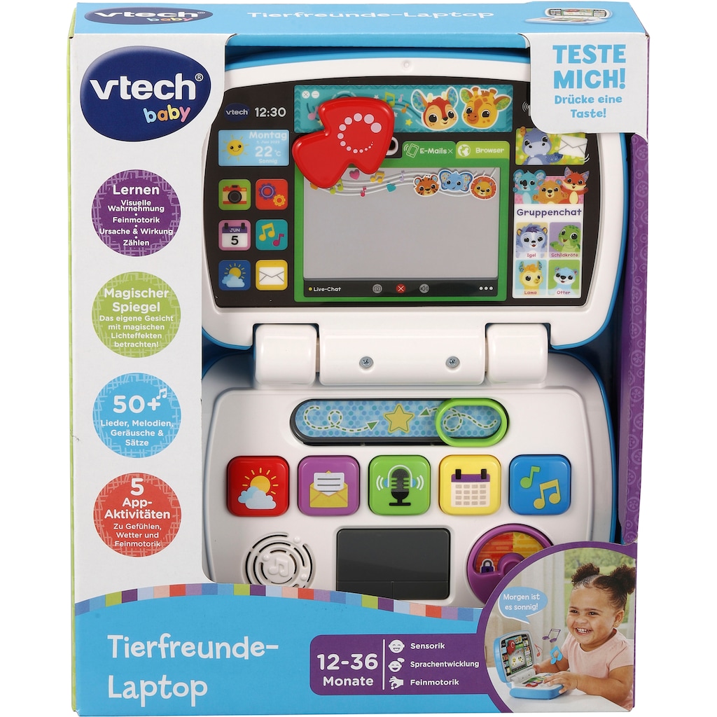 Vtech® Kindercomputer »Vtech Baby, Tierfreunde-Laptop«