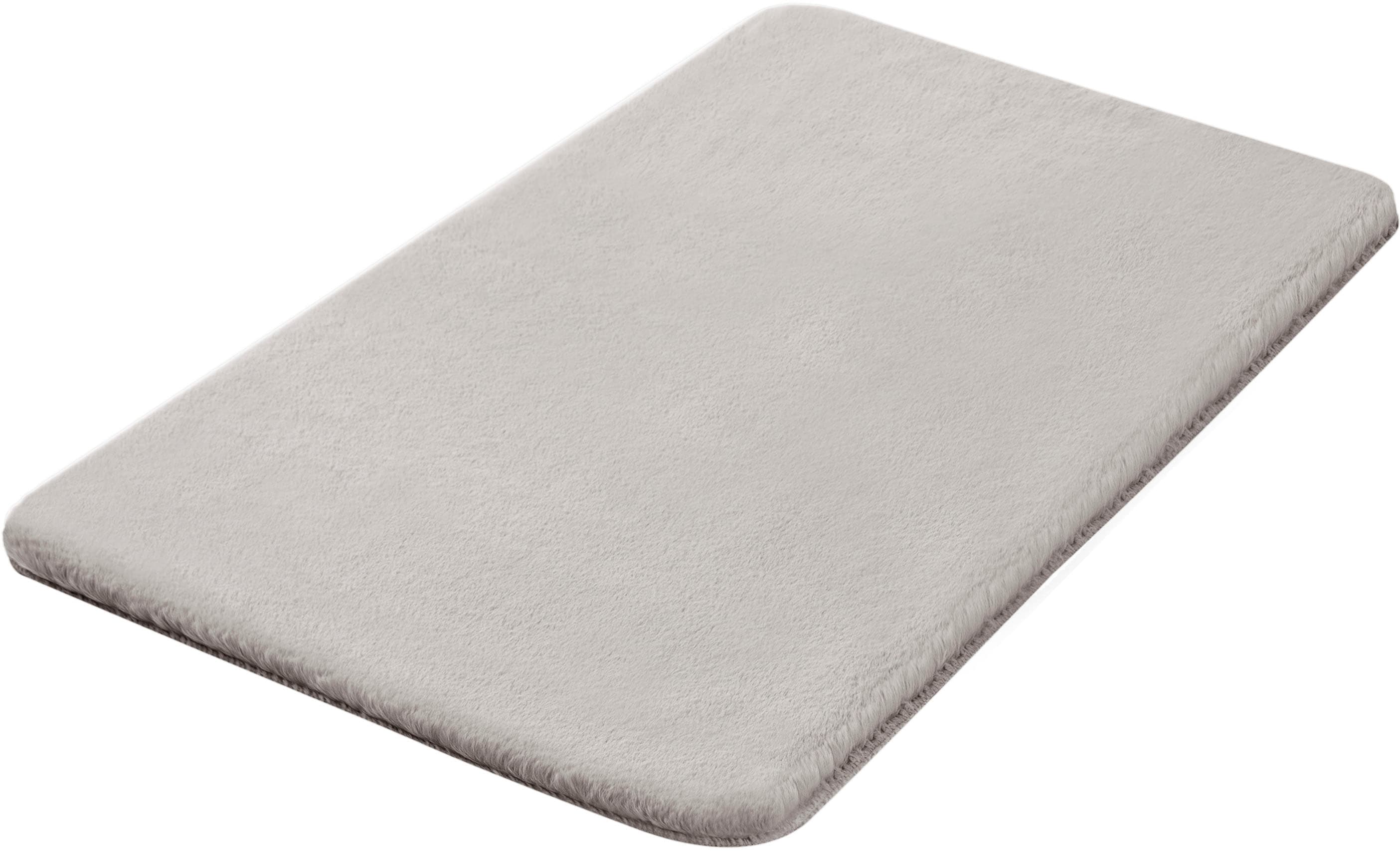 Kleine Wolke Badematte "Cony, Badvorleger, Badezimmer Teppich" Höhe 25 mm rutschhemmend beschichtet fußbodenheizungsgeeignet Badteppich, Fell-Optik, Uni Farben, besonders weich & kuschelig