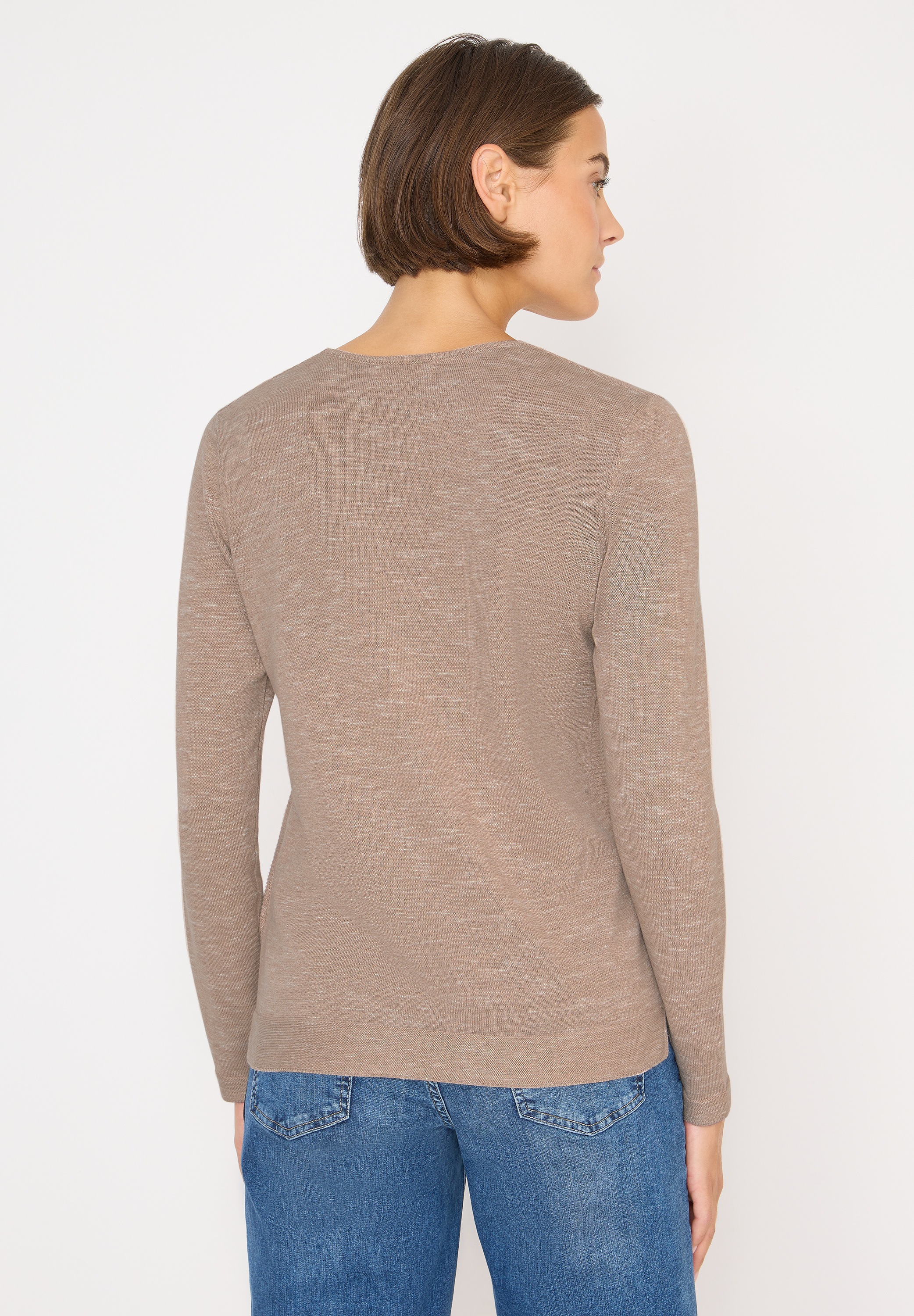 STREET ONE Strickpullover, im Melange Look