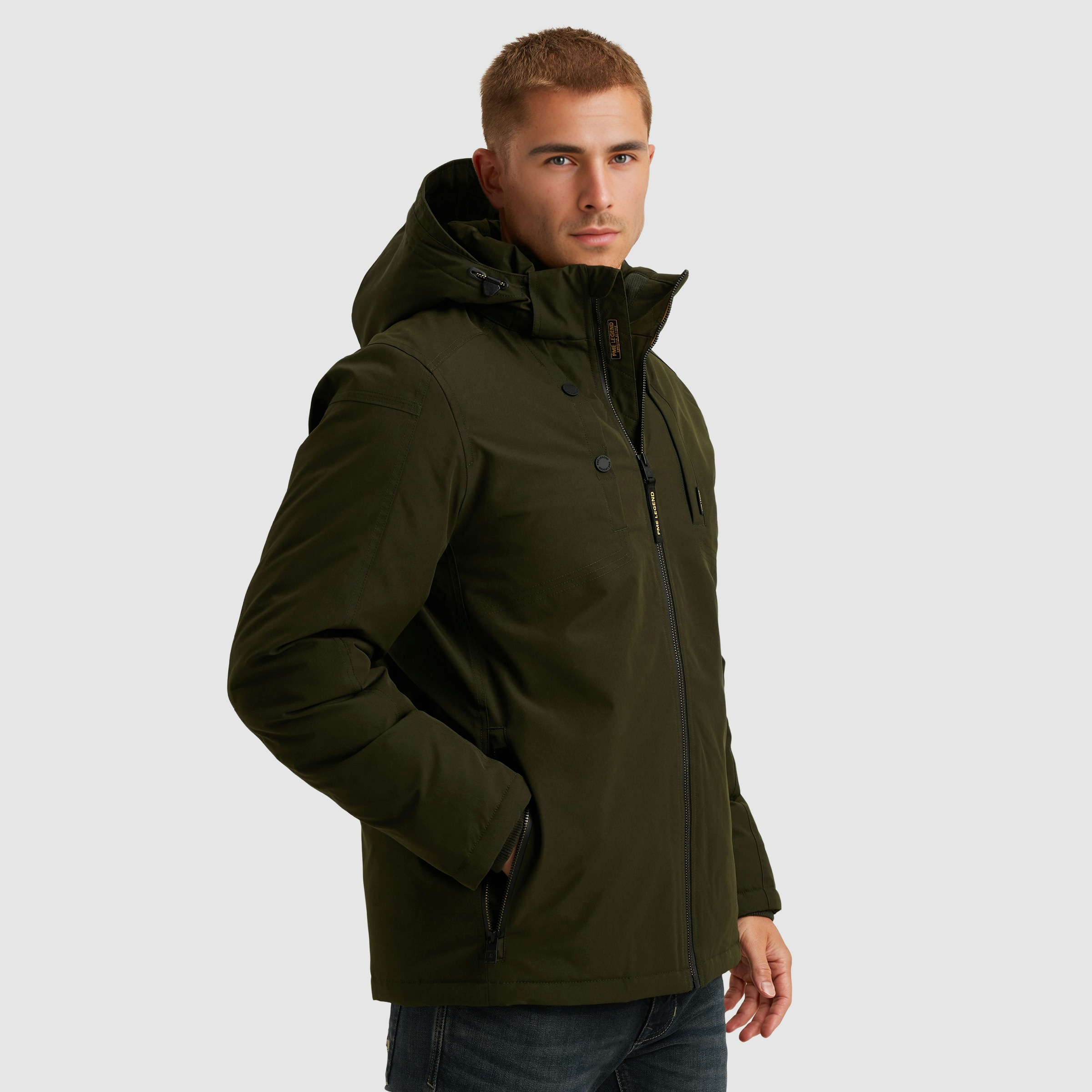 PME LEGEND Winterjacke mit Kapuze Taschen mit Reißverschluss günstig online kaufen