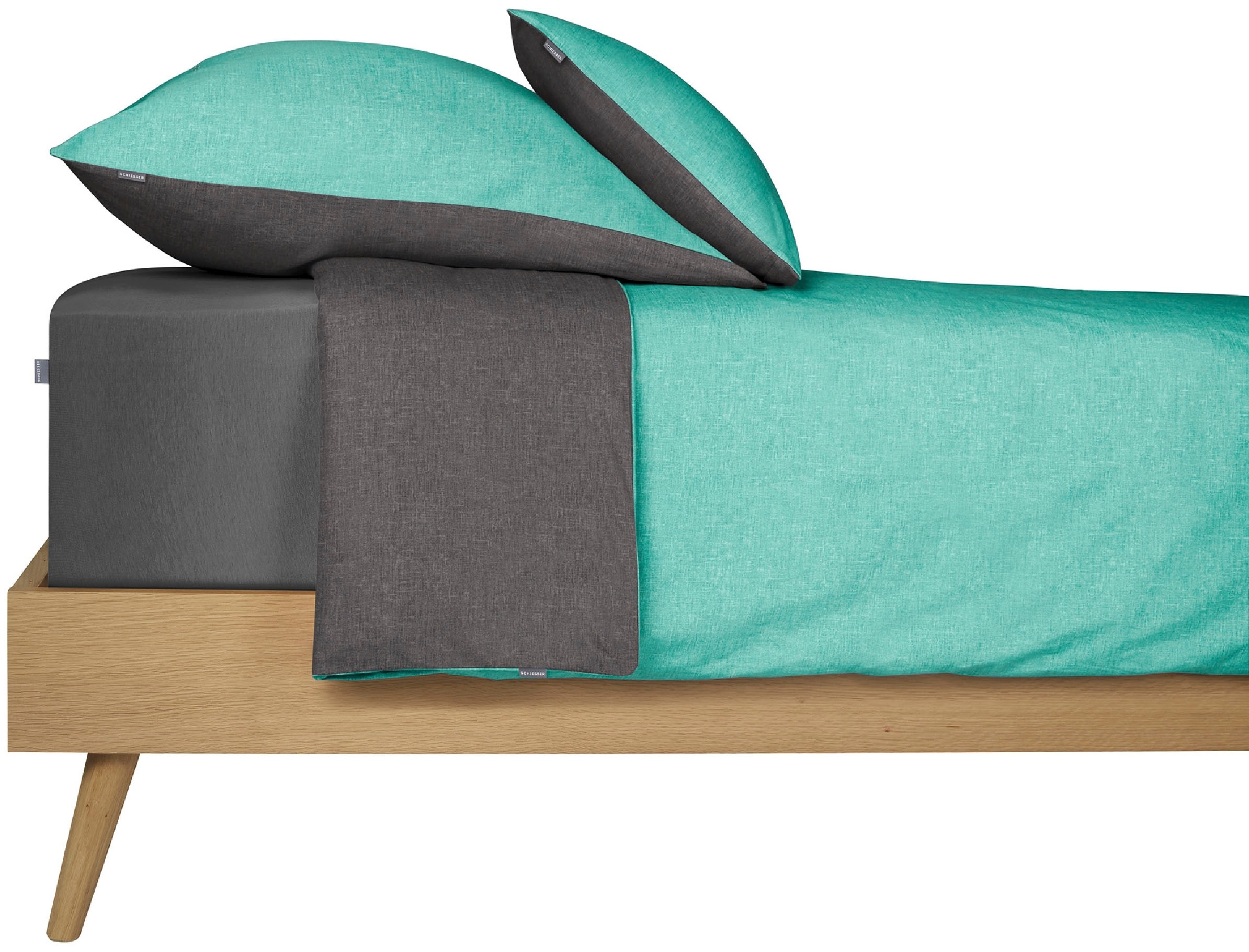 Schiesser Spannbettlaken »Jessi aus 100% Baumwolle«, für Matratzen bis zu 22 cm Höhe, MADE IN GREEN by OEKO-TEX®