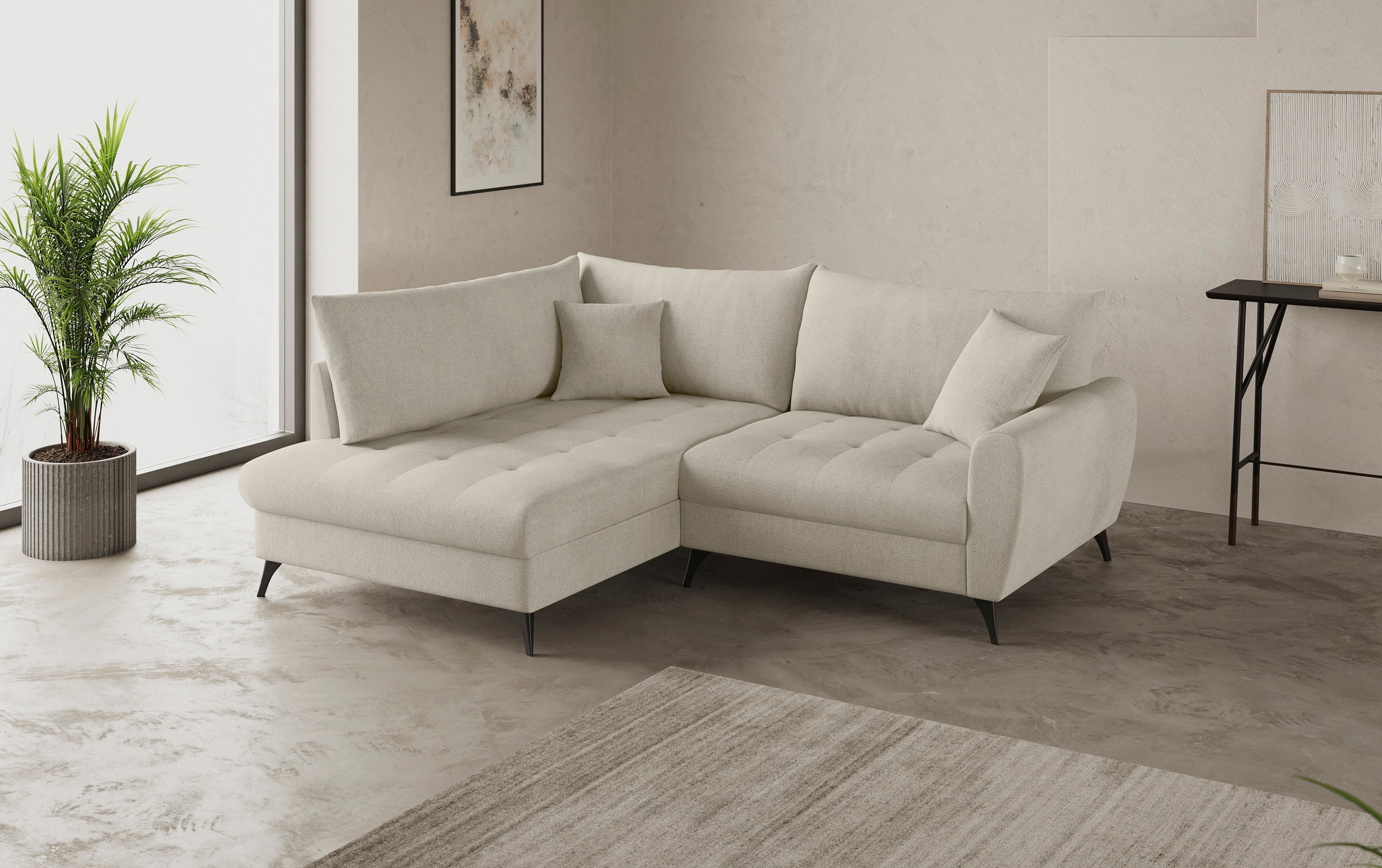 Mr. Couch Ecksofa »Blackburn II L-Form«, Wahlweise mit Kaltschaumpolsterung bis 140 kg belastbar