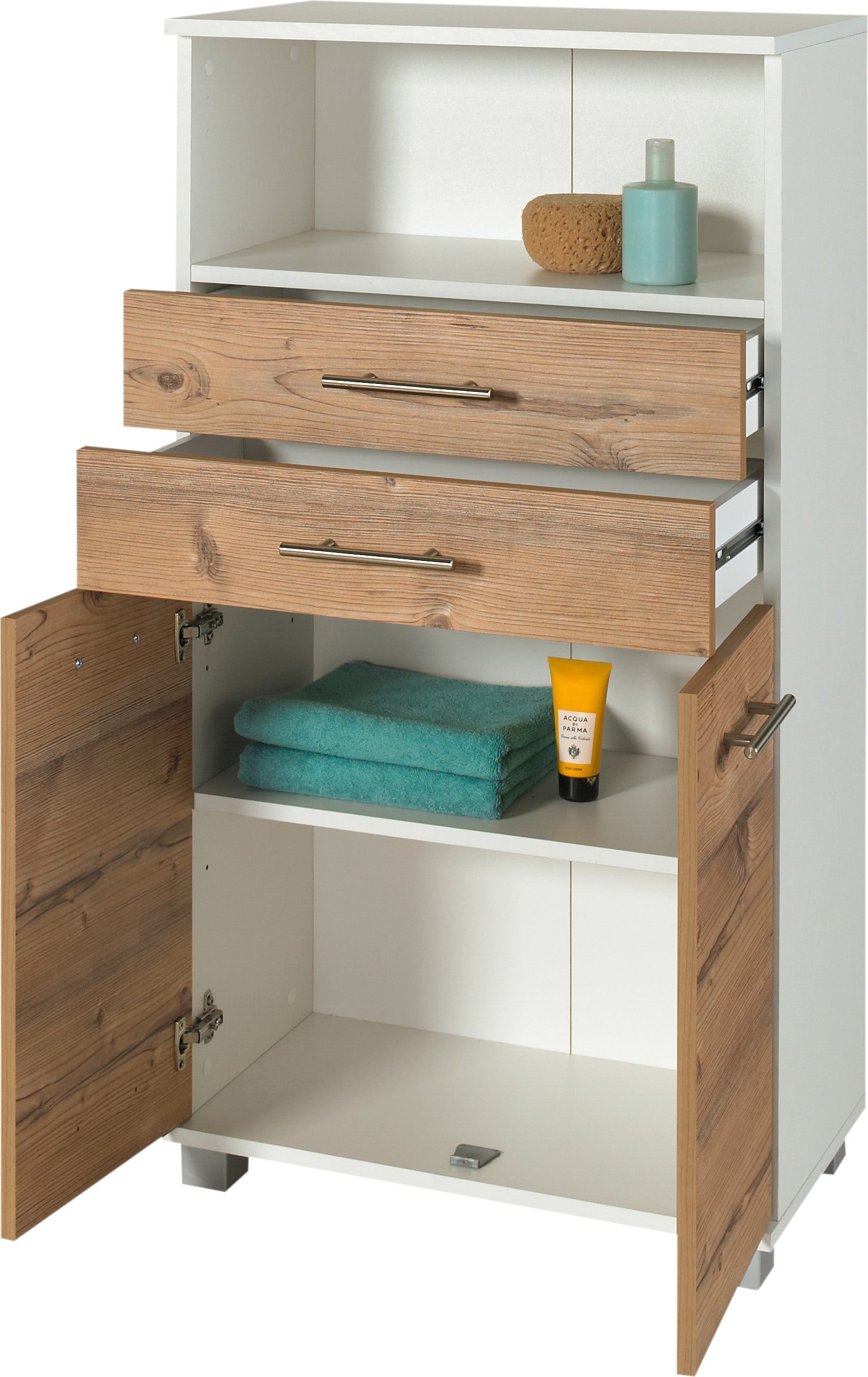 welltime Midischrank »Emmi, Breite 59 cm«, 2 Türen, Metallbeschläge