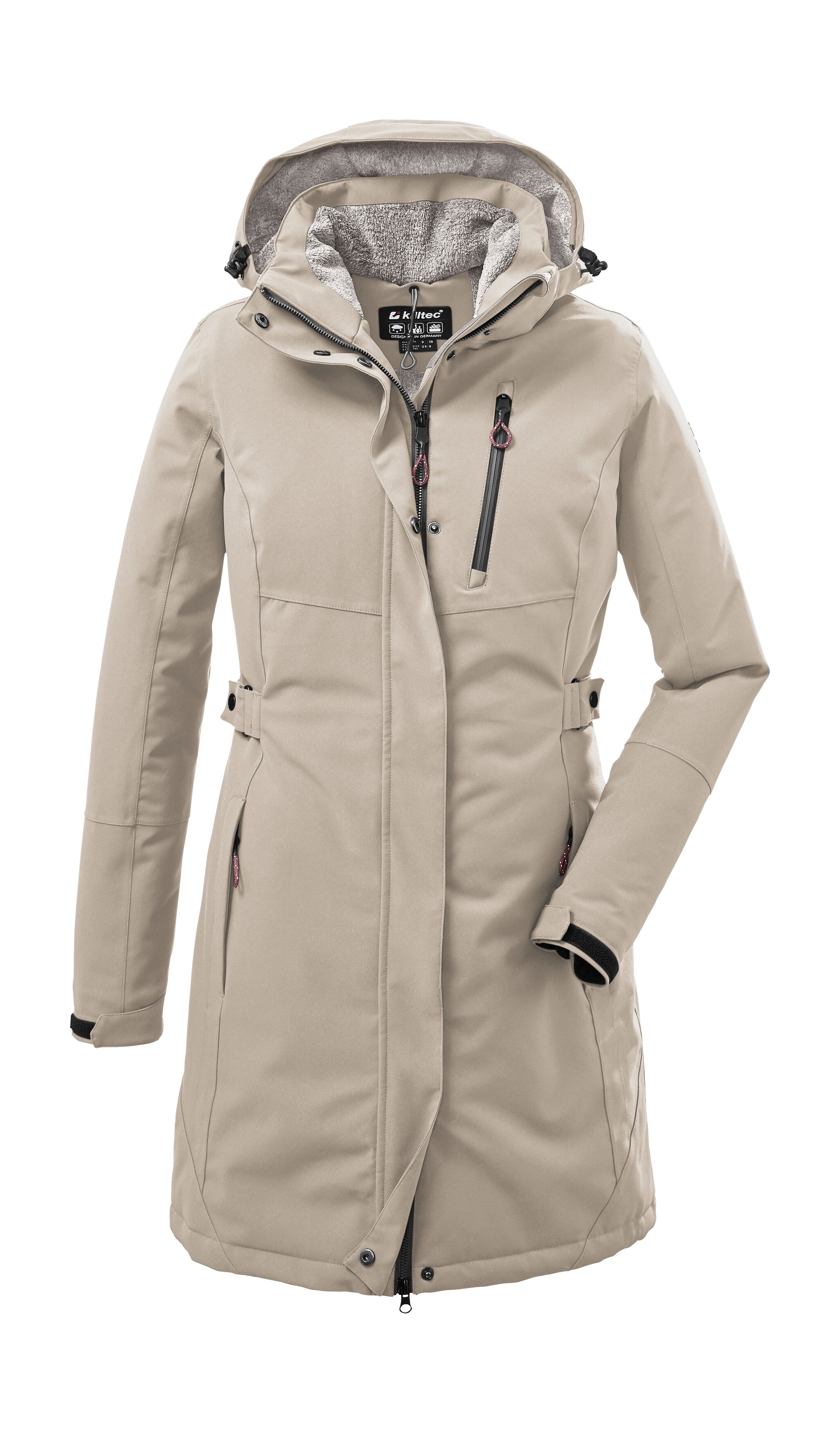Killtec "KOW 165 WMN PRK" Wasser- und winddichter Parka mit Teddyfleece und abnehmbarer Kapuze
