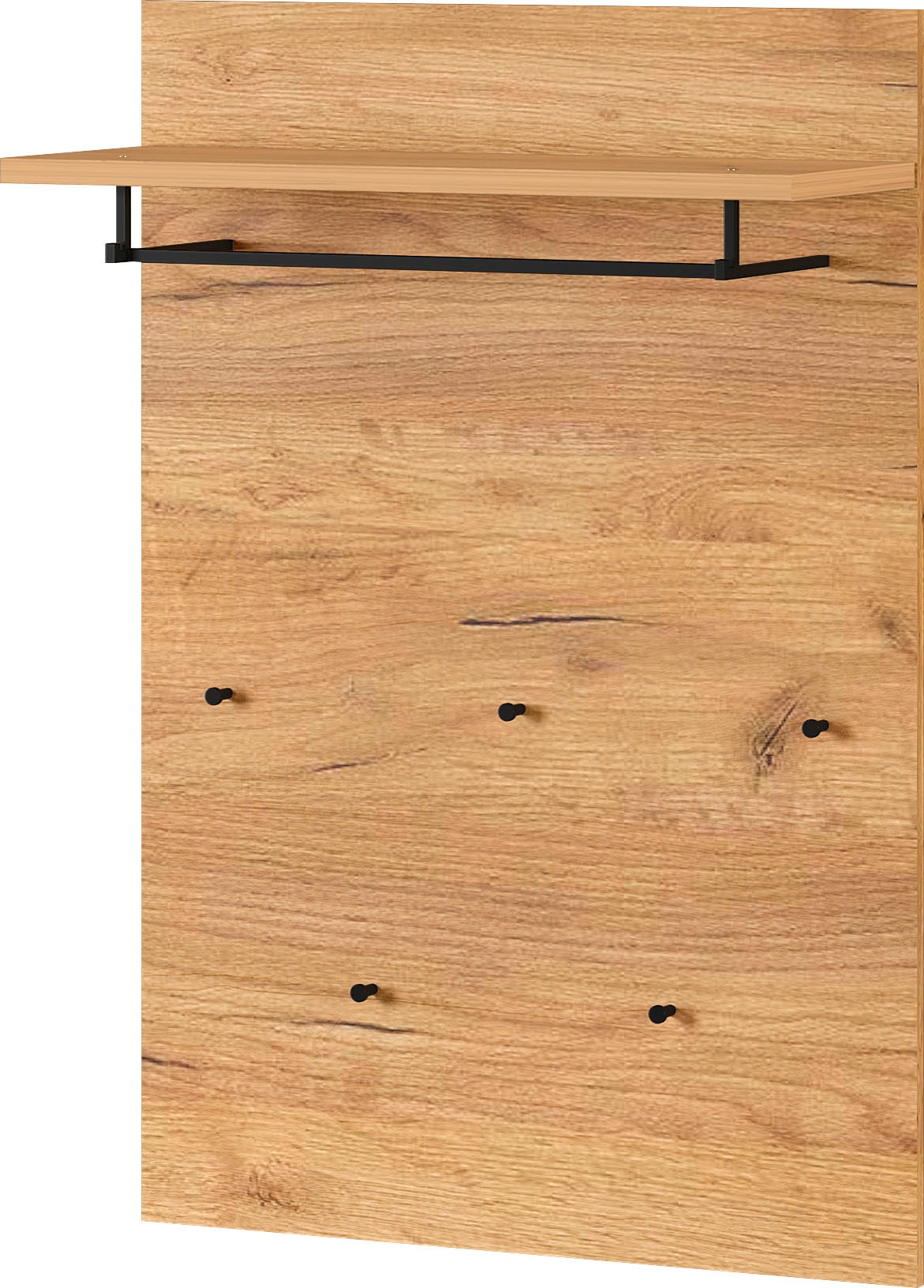 GERMANIA Garderobenpaneel "Fremont" 75x110x30 cm,mit Ablageboden, Kleiderstange und -haken,Made in Germany