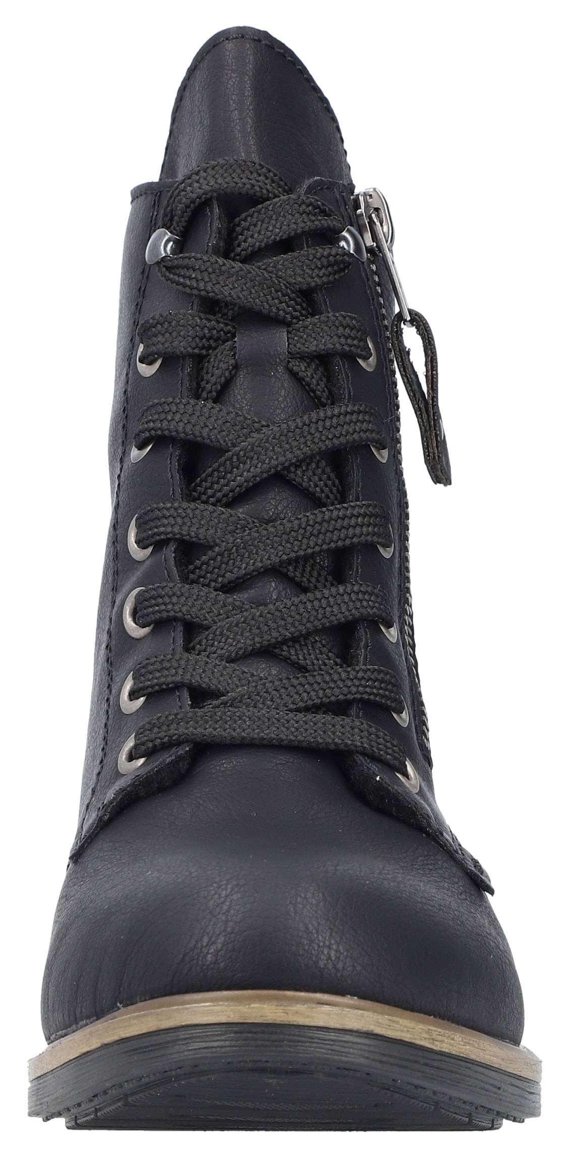 Rieker Schnürstiefelette, Schnürboots, Blockabsatz, in klassischer Form