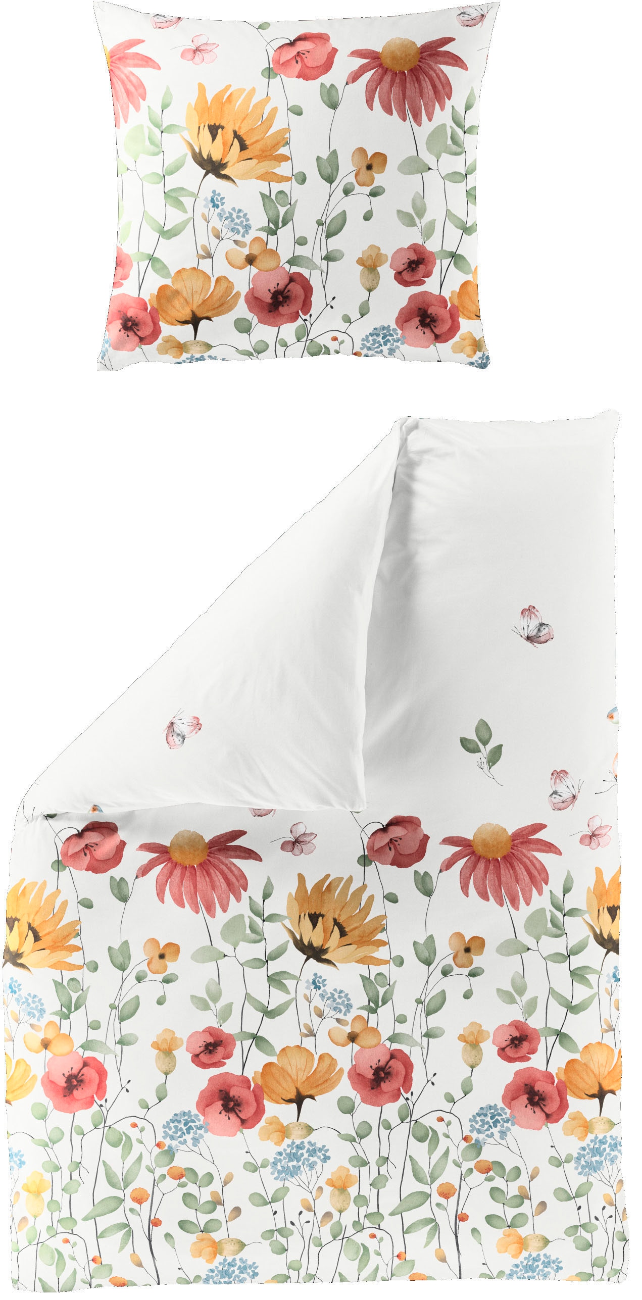 BIERBAUM Bettwäsche "3992" 2 Stk. Mako-Satin, 100 % Baumwolle, pflegeleicht günstig online kaufen