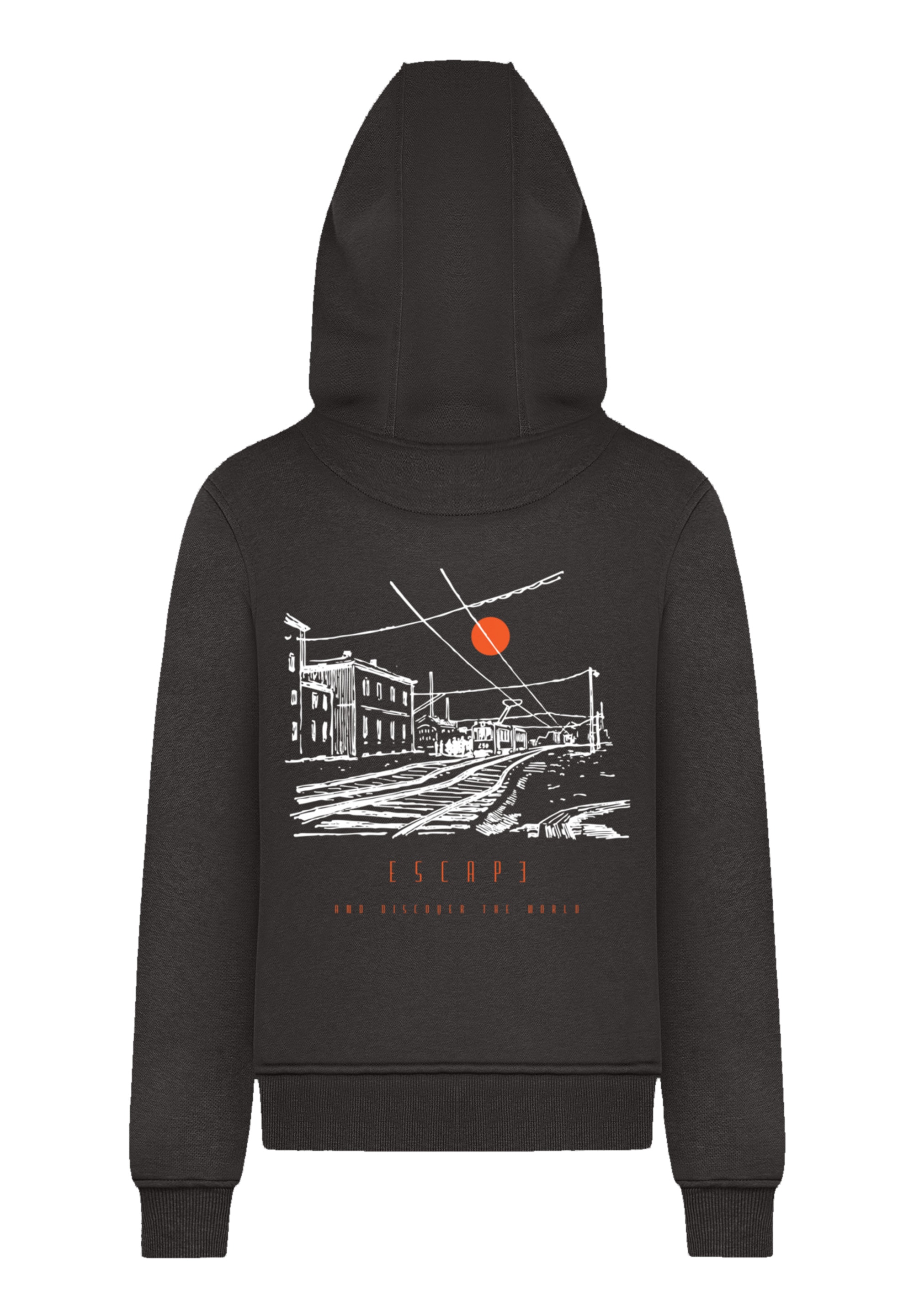 F4NT4STIC Kapuzenpullover »Escape Discover the World Town Train Station«, Premium Qualität, ESCAPE Collection