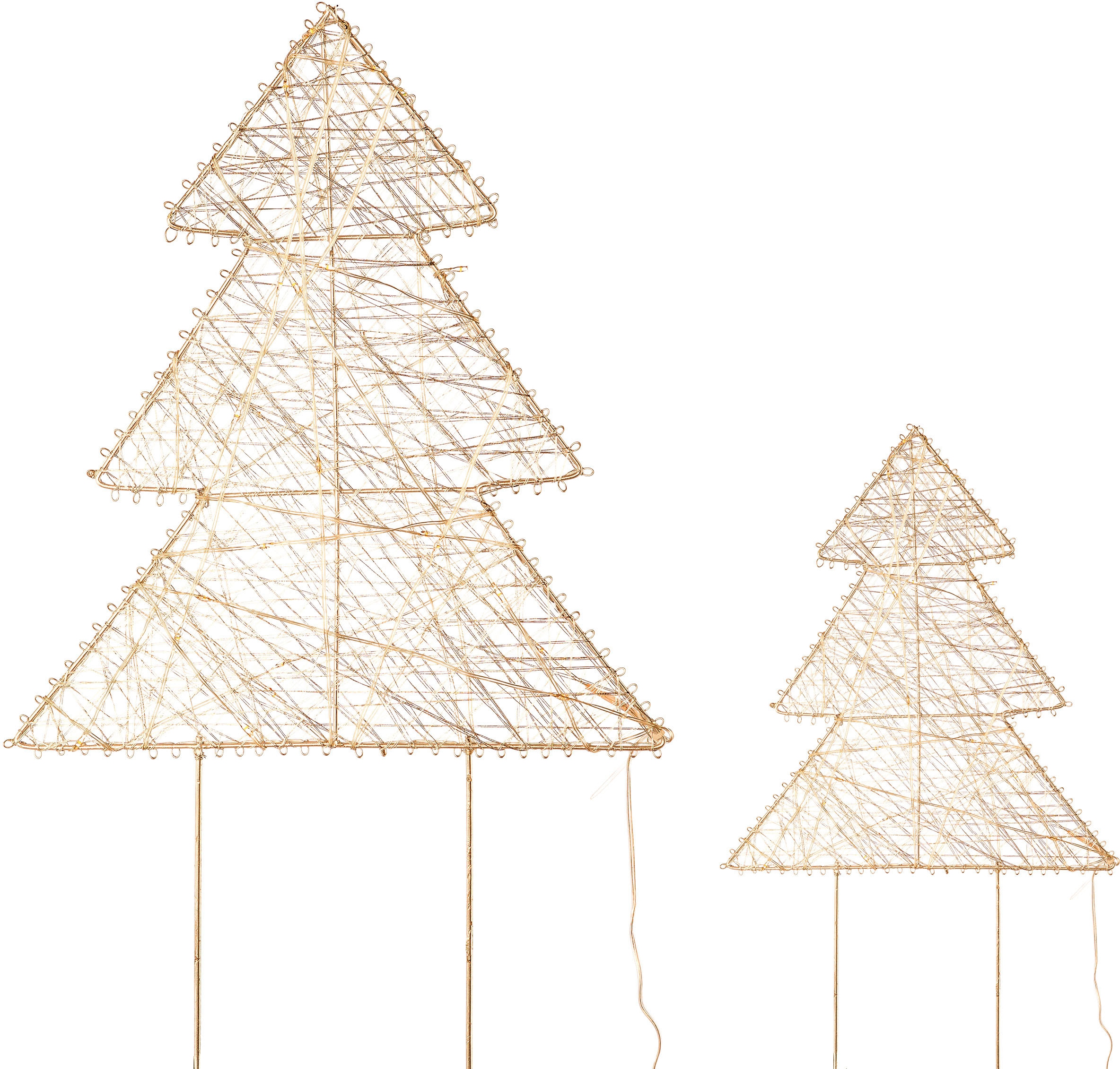 Creativ deco LED Baum«, BAUR | »LUMIA, Weihnachtsdeko, 80 Batteriebetrieb Deko-Objekt flammig-flammig, Dekofigur bestellen