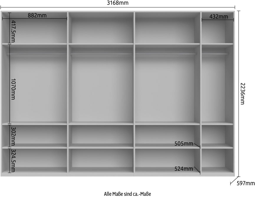 Places of Style Kleiderschrank »Piano«, weiß, UV lackiert, hochglänzend, Soft-Close Funktion
