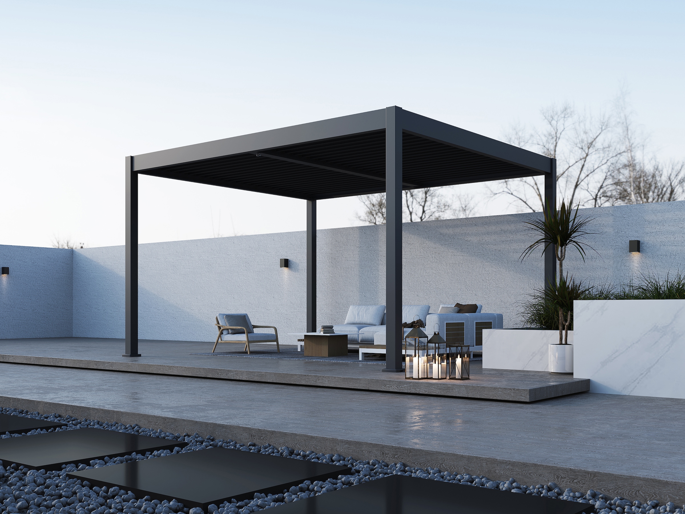 Paragon Pavillon »Grand Tuscan 1214« BxTxH: 433x370x256 cm, inkl. Lamellendach