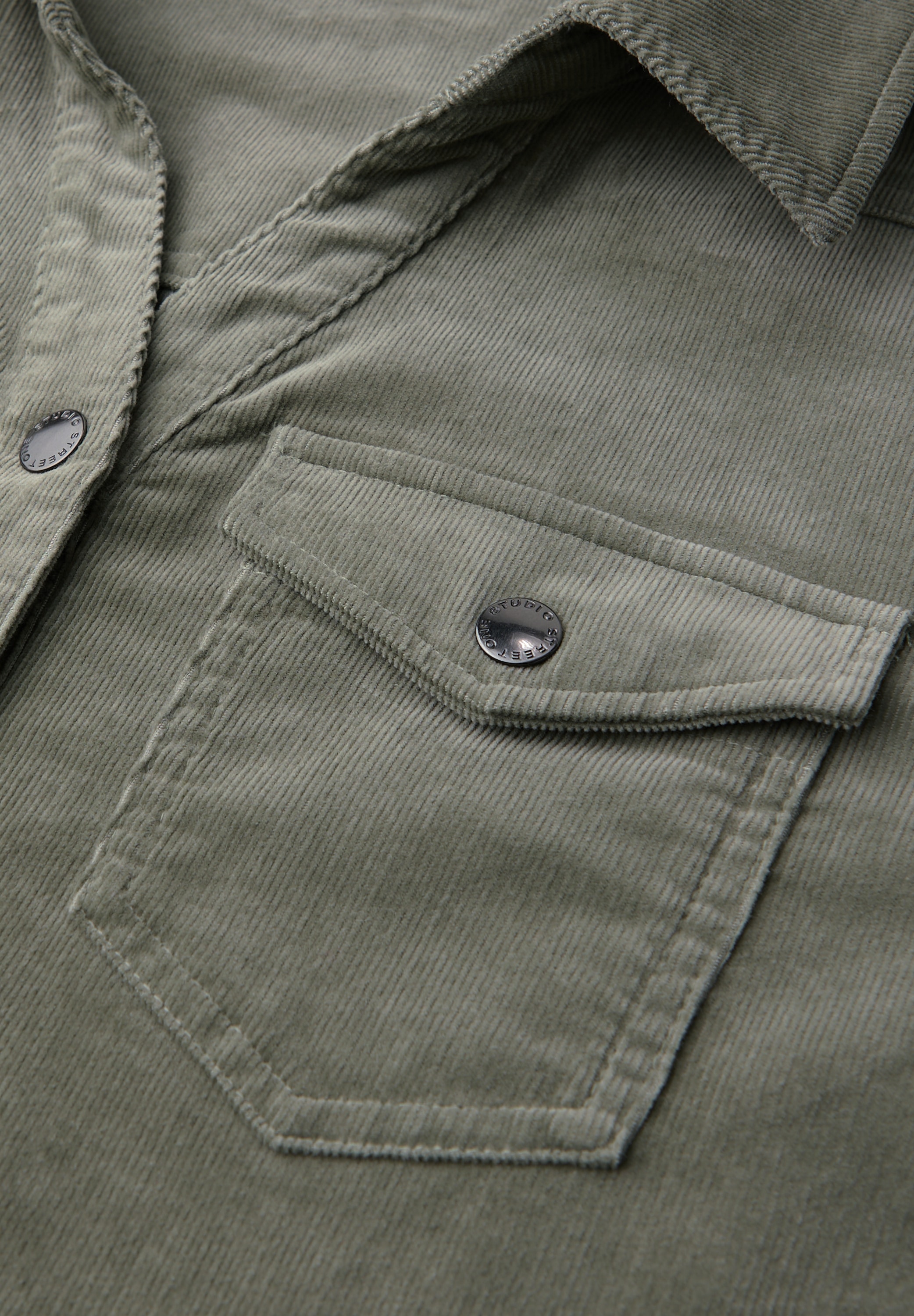 STREET ONE STUDIO Jeanskleid Brusttasche mit Volant