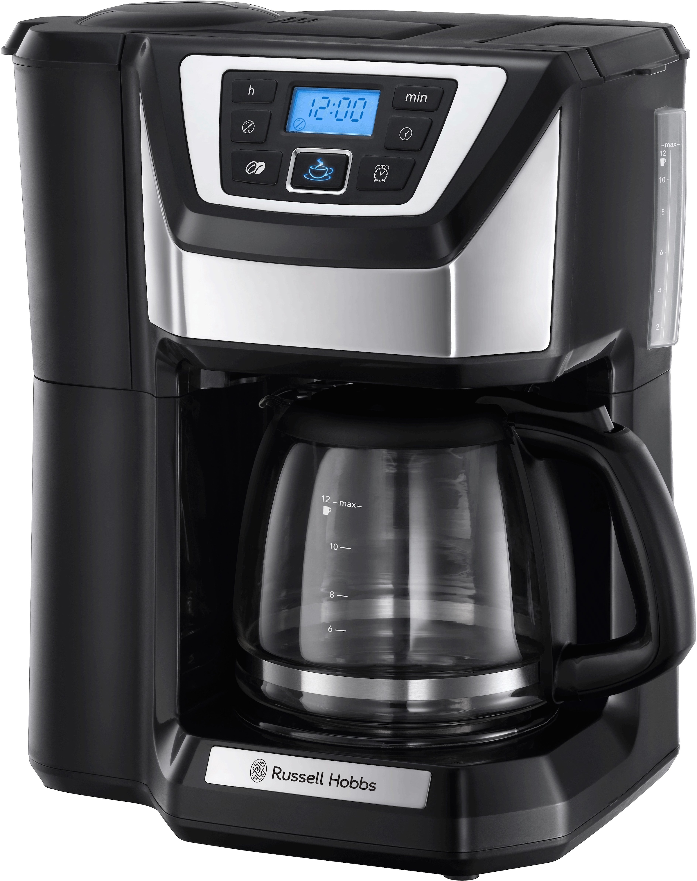 RUSSELL HOBBS Kaffeemaschine mit Mahlwerk »Victory Grind & Brew 22000-56«, 1,5 l Kaffeekanne, Permanentfilter, Digital