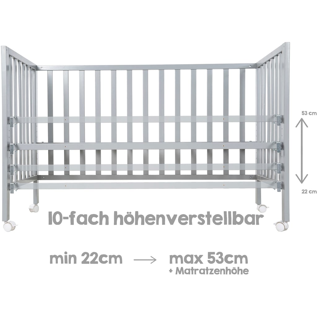 roba® Babybett »Room Bed, safe asleep®, Little Stars«, (4 tlg.)