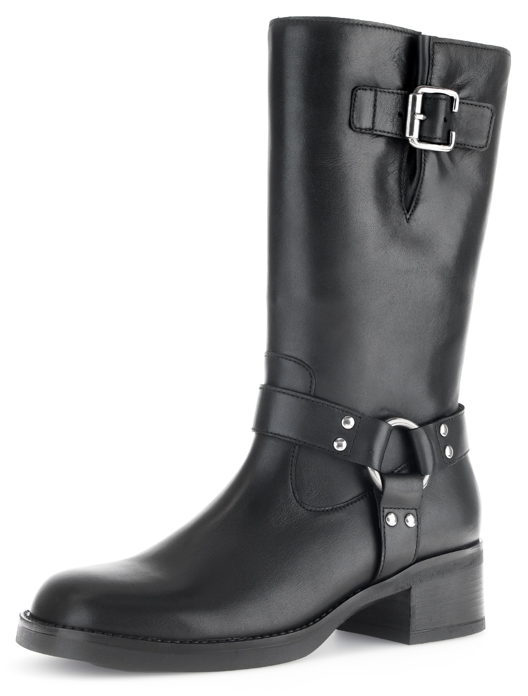 Stiefel, Blockabsatz, Bikerstiefel, Langschaftsiefel mit Best Fitting