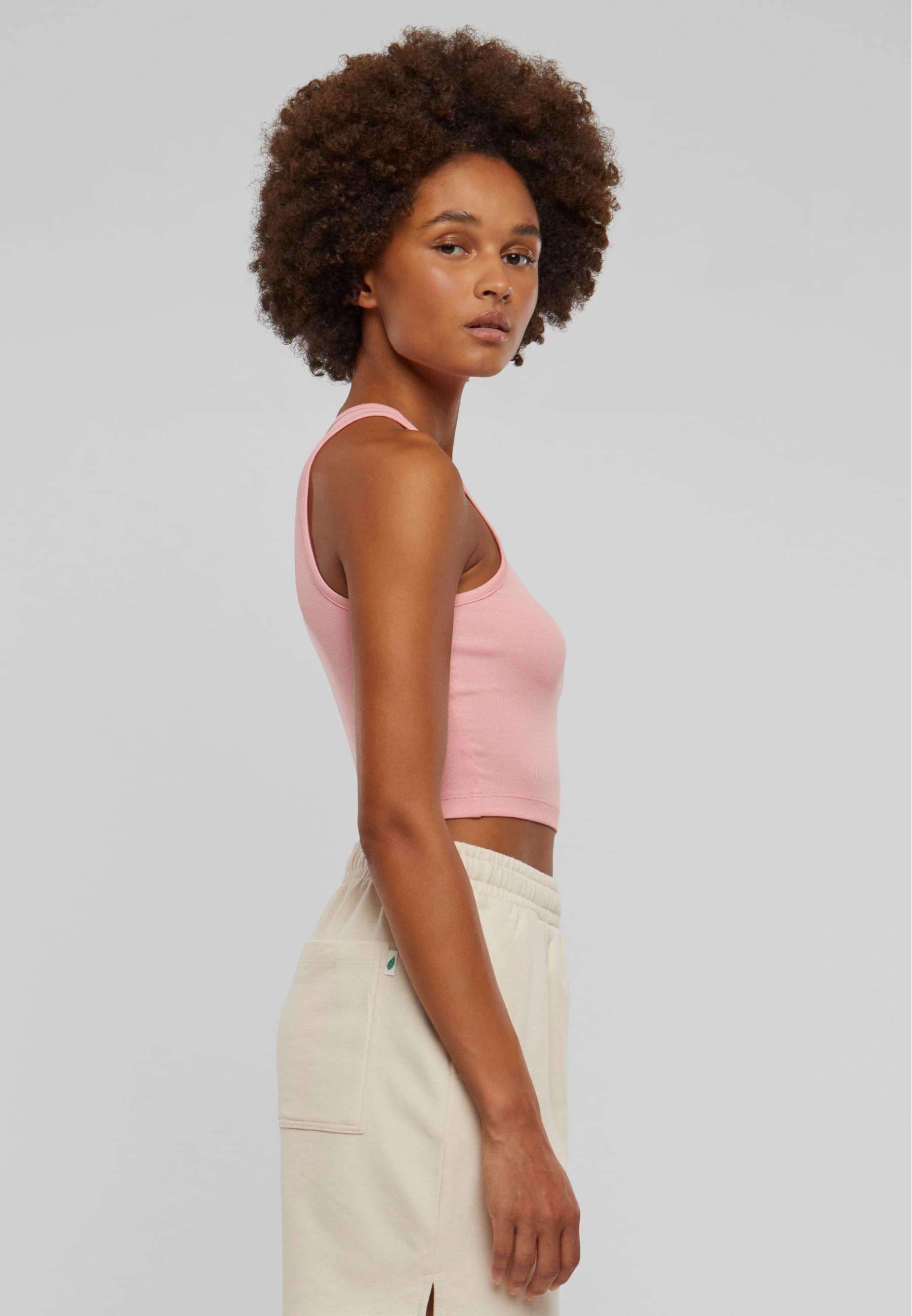 URBAN CLASSICS Muskelshirt »Urban Classics Damen Ladies Cropped Rib Top«, (1 tlg.)