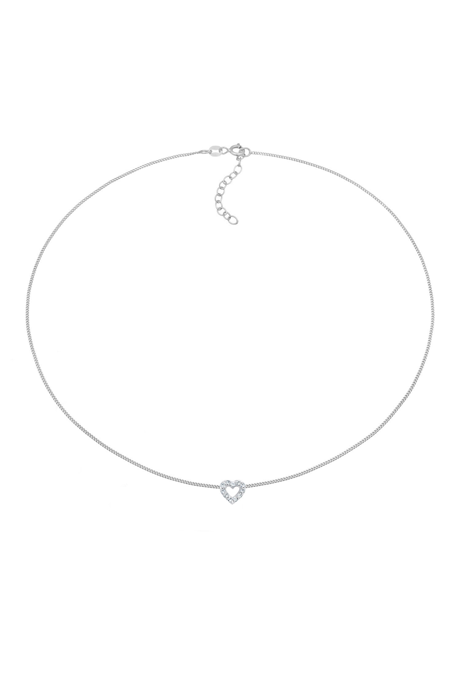 Elli Choker »Halskette Choker Herz 925 Silber, mit Kristallen von Swarovski(R)«