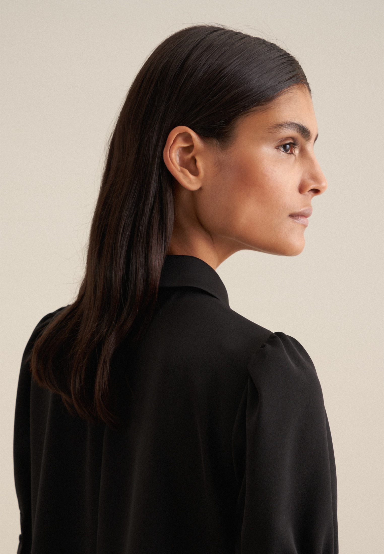 Thumbnail - seidensticker Sommerkleid "Schwarze Rose" 1/2 Kragen Uni