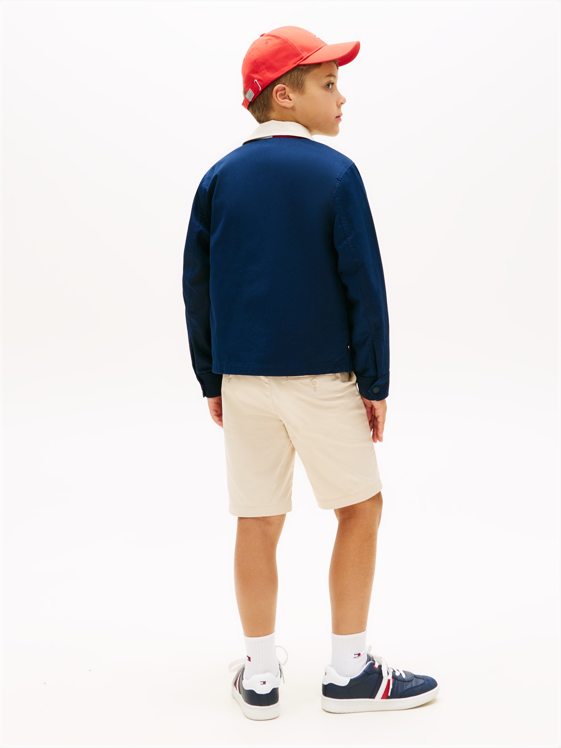 Tommy Hilfiger Hemdjacke »CONTRAST COLLAR COTTON JACKET« ohne Kapuze Kinder bis 16 Jahre, regular fit