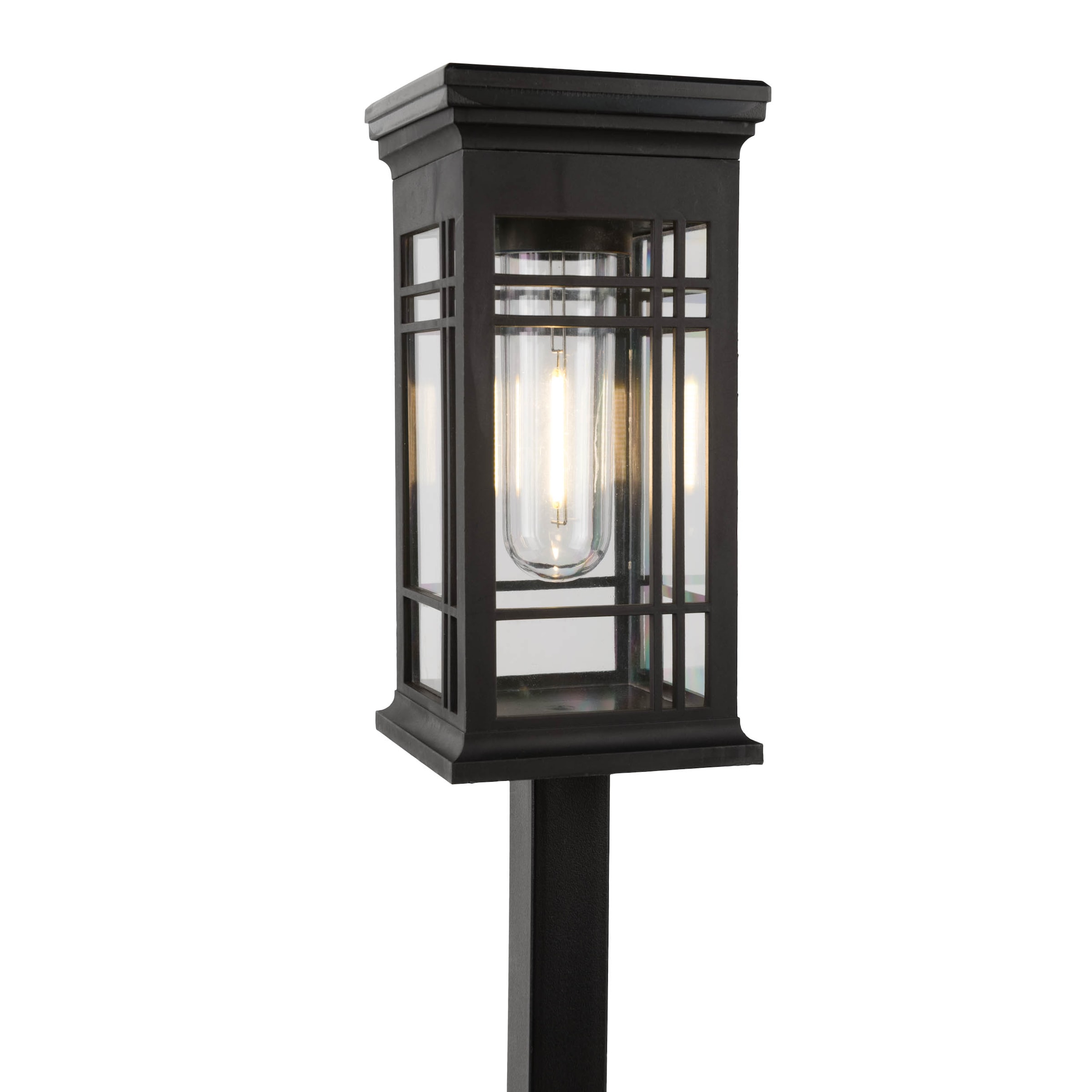 näve LED Solarleuchte »Baskara« LED-Modul 1 Stk. Warmweiß 2er-Set Dekoerdspieß Laterne schwarz, Schiebeschalter, H: 42cm, IP44
