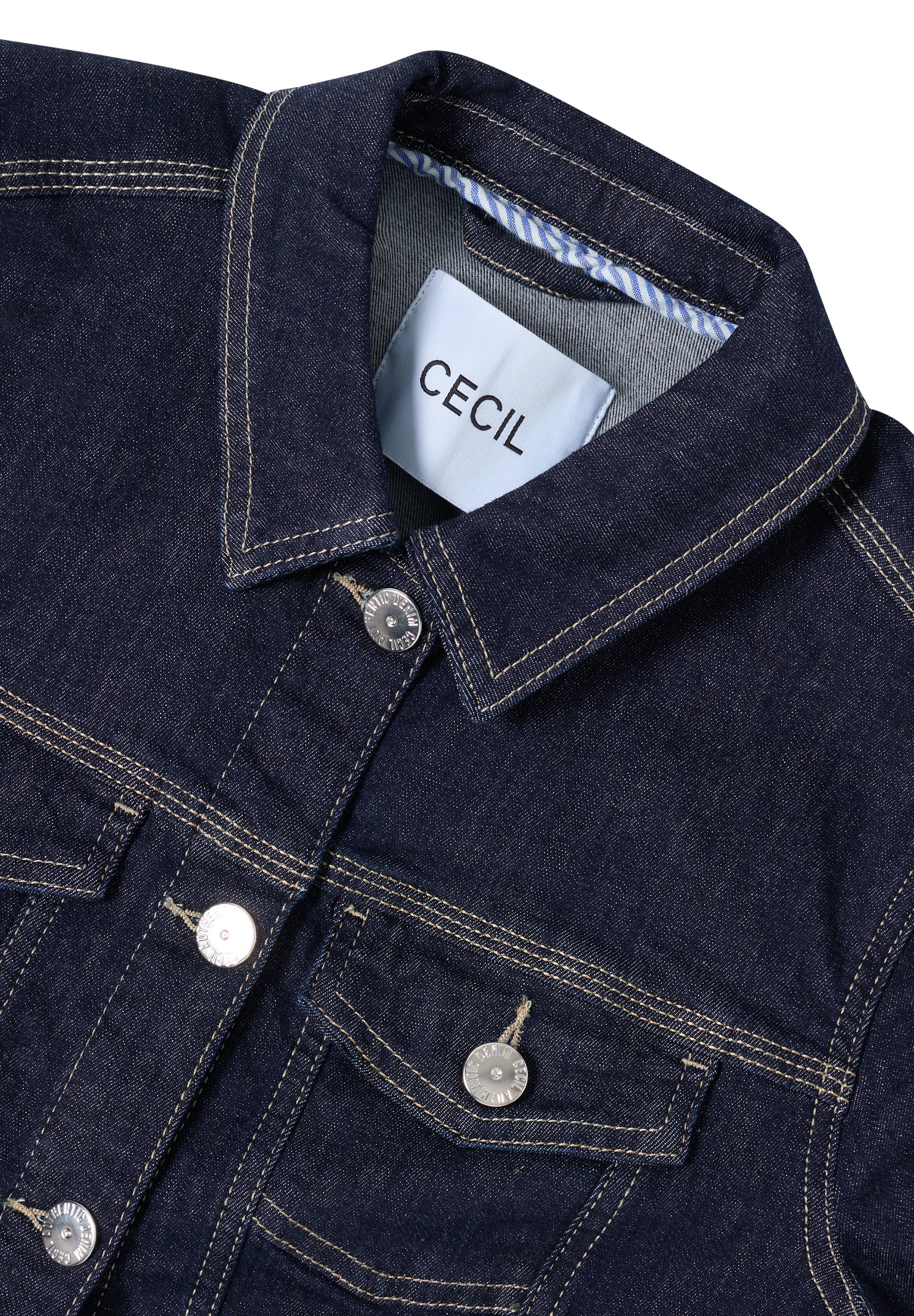 Cecil Jeansjacke, ohne Kapuze, mit Knopfleiste