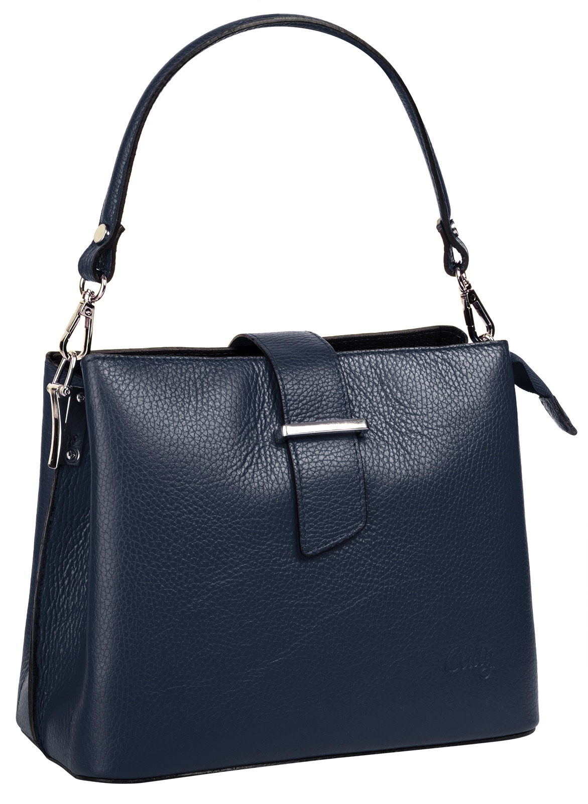 Cluty Henkeltasche, echt Leder, Made in Italy