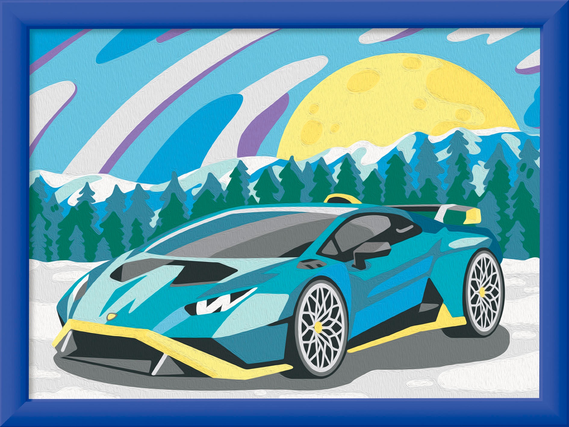 Ravensburger Malen nach Zahlen »CreArt, Blauer Lamborghini«, Made in Europe