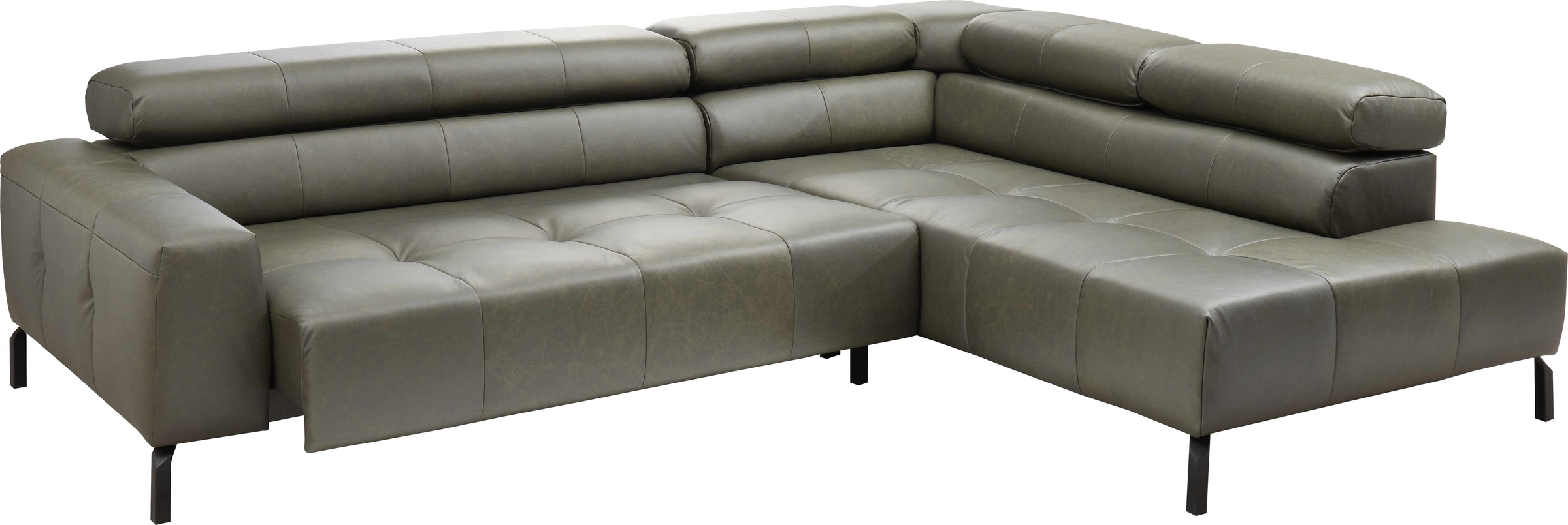 Places of Style Ecksofa »Cleveland, L-Form, incl. Kopfteilverstellung, Breite 276 cm«, wahlweise elektrischer Sitzvorzug
