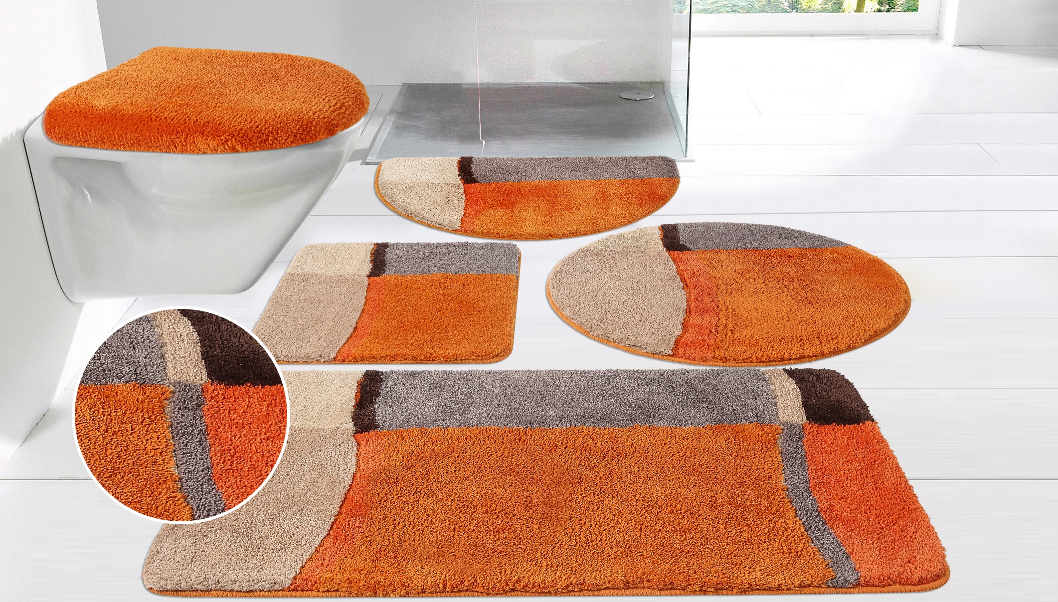 OTTO home Badematte "Belio, Badvorleger, Badezimmer Teppich" Höhe 20 mm rut günstig online kaufen