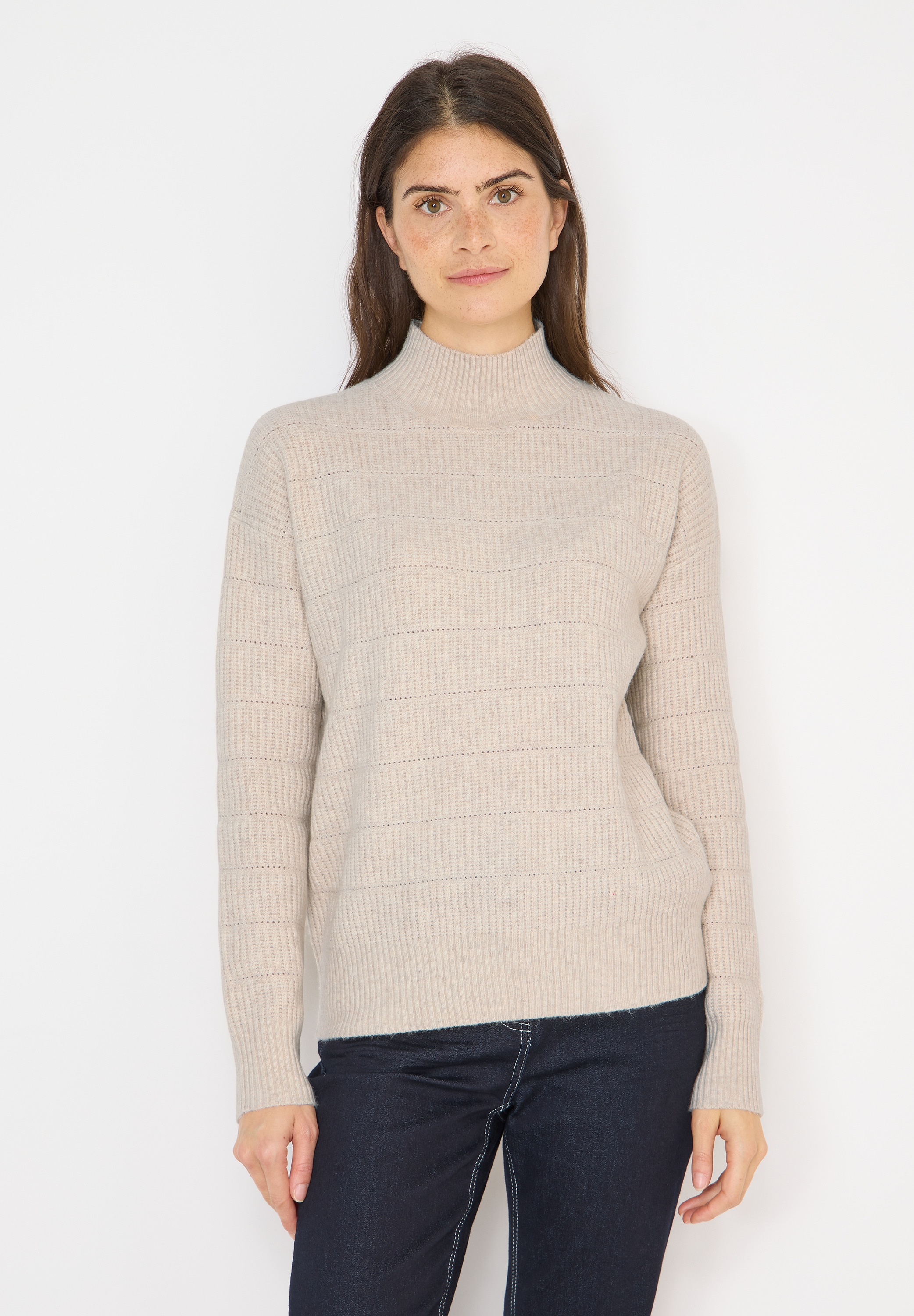 Cecil Strickpullover mit Strukturmix günstig online kaufen