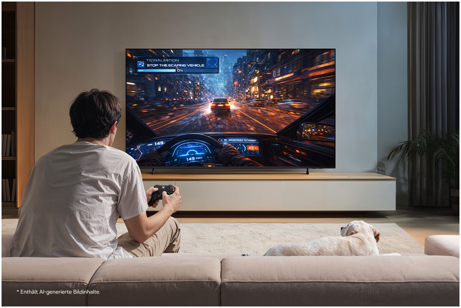 Samsung Mini-LED-Fernseher »GU55M80HAU« 138 cm/55 ″ Smart-TV Mini-LED HDR, Motion Xcelerator 144 Hz, AI Fußballmodus, Dynamik Sound