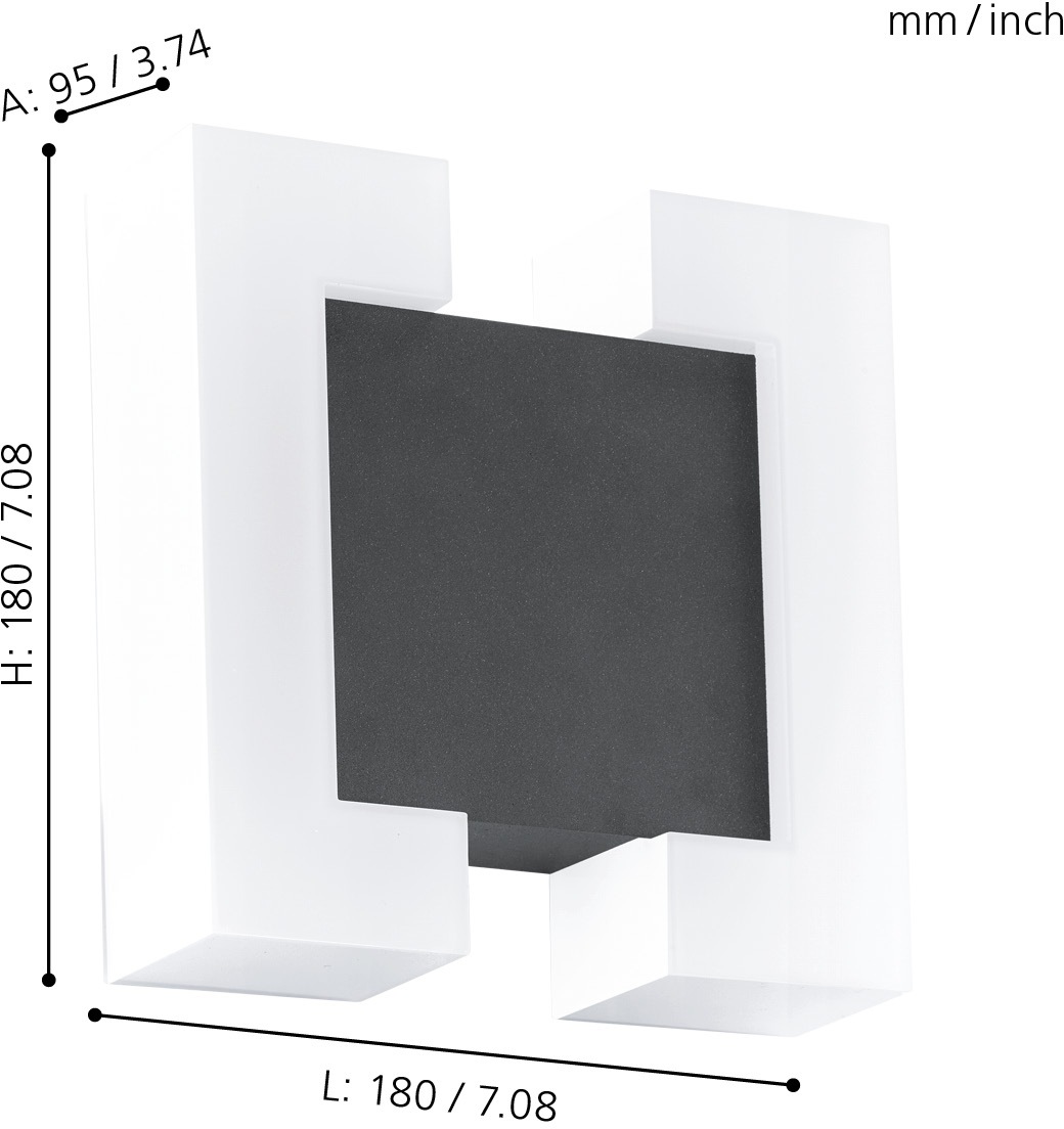 EGLO LED Außen-Wandleuchte "SITIA" LED-Board 1 Stk. Warmweiß LED tauschbar günstig online kaufen