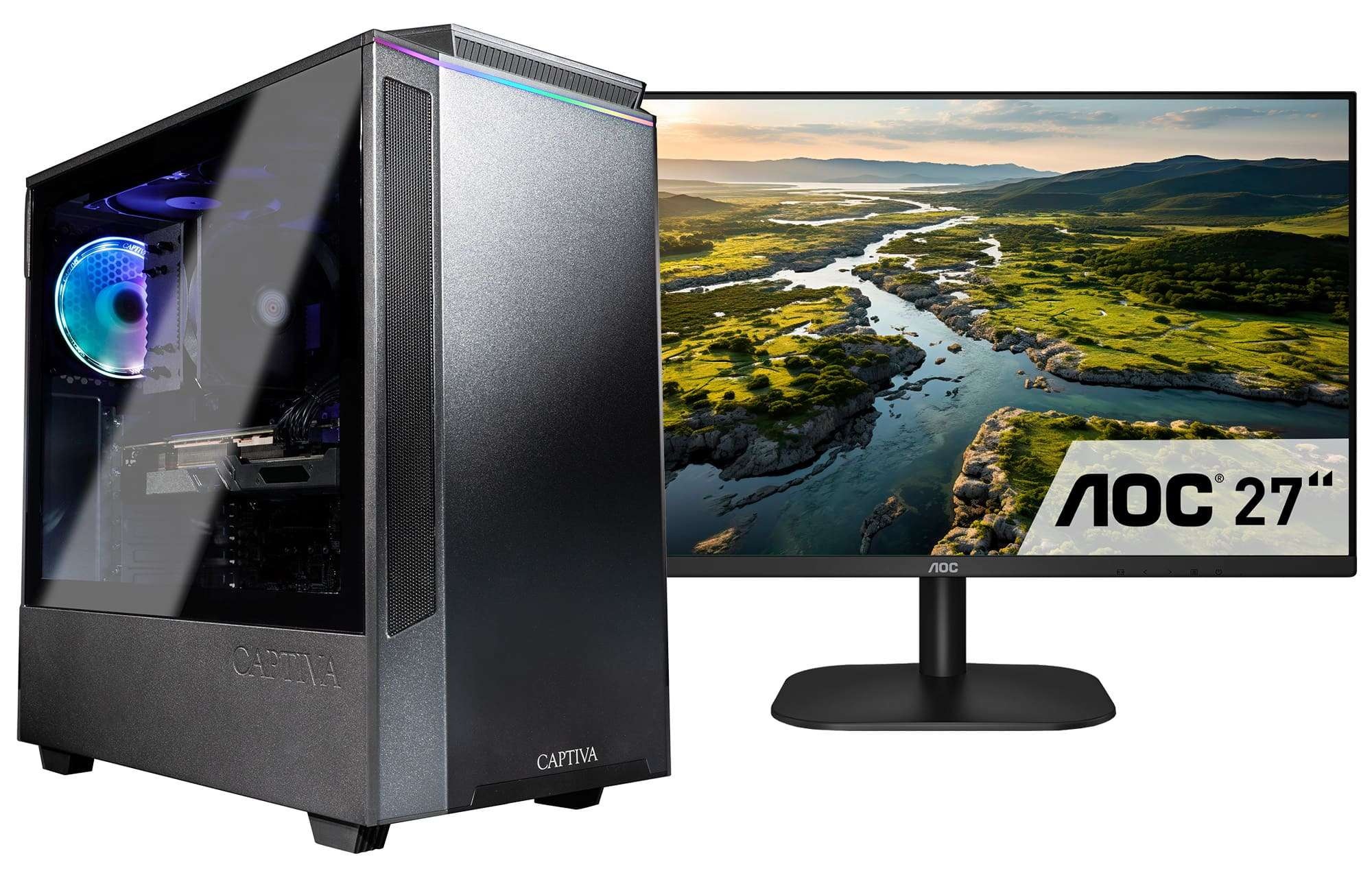 CAPTIVA Business-PC-Komplettsystem "Power Starter I75-072 TFT Bundle", ohne Betriebssystem, 16 GB RAM 1.000 GB SSD, schwarz, Computer_Komplettsysteme