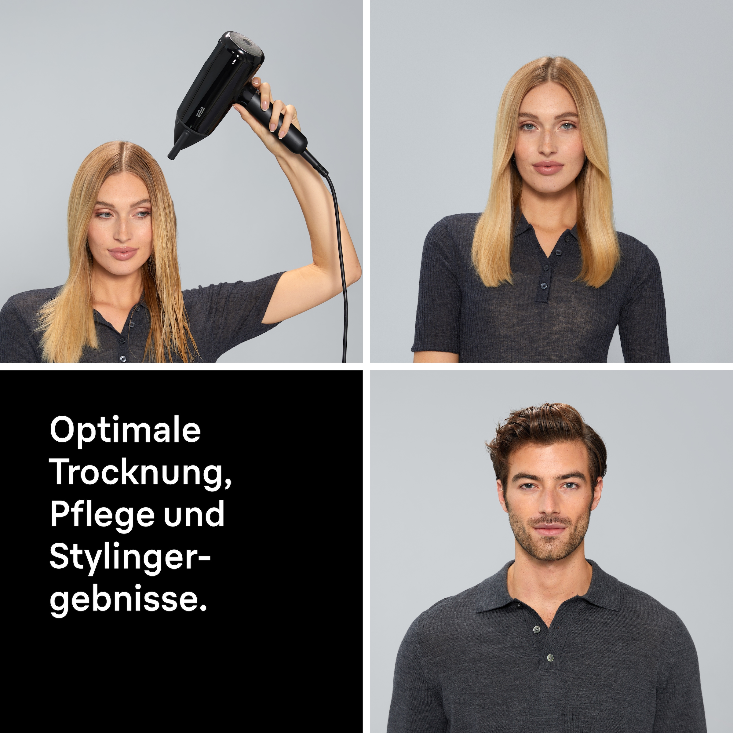 Braun Haartrockner »HD4.1, mit Ionen, Föhn mit Aufsatz, BRHD410E« 2.100 W 1 Aufsätze 2100W, HTDC-Motor, Super IONTEC Technologie, ohne Hitzeschäden