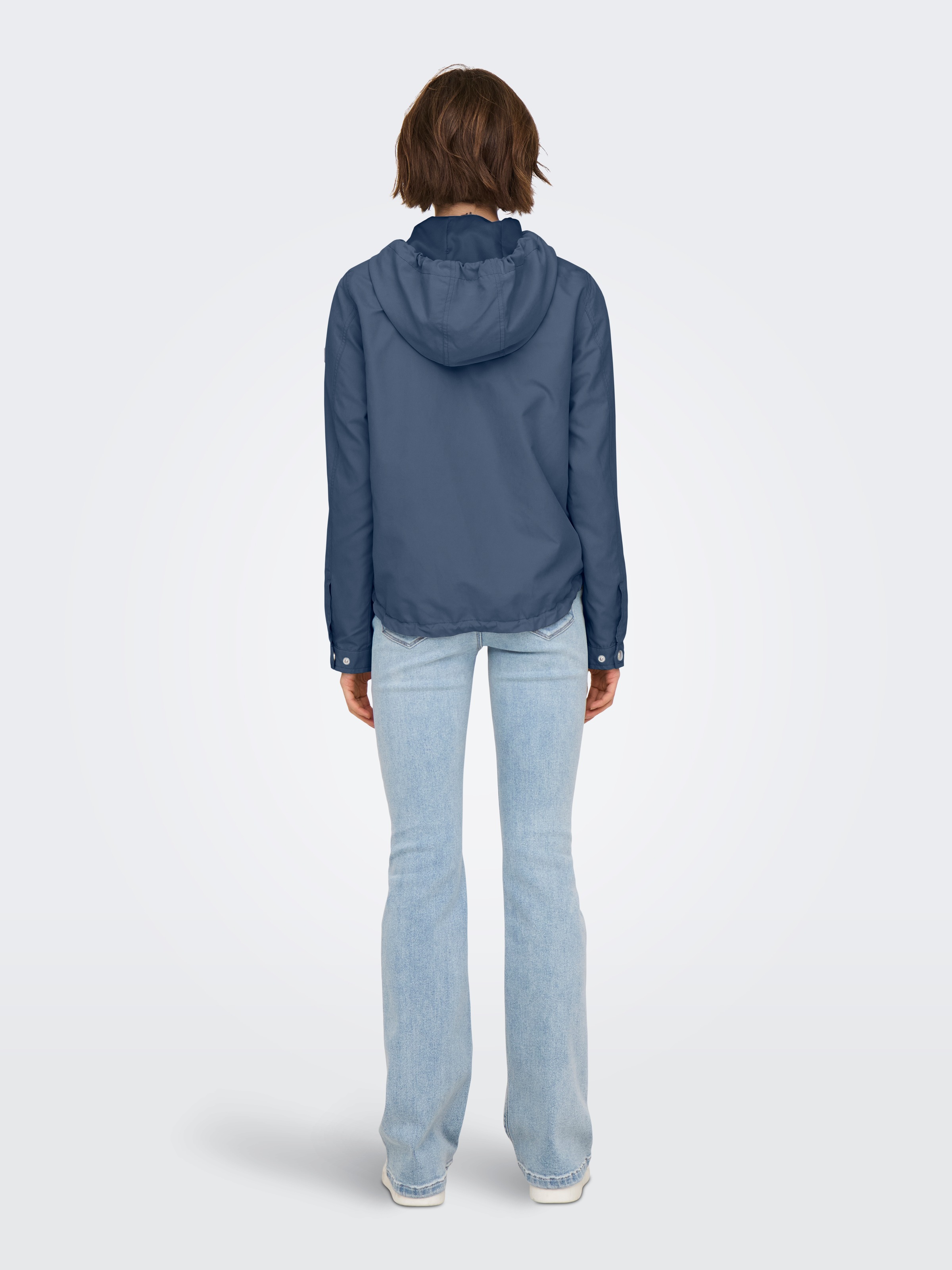 Parka ONLY "ONLSKYLAR HOOD SPRING JACKET CC OTW", Damen, Gr. XS, vintage indigo, Web, Obermaterial: 92% Polyester, 8% Nylon, unifarben, regular fit, Jacken Parka, mit 3
