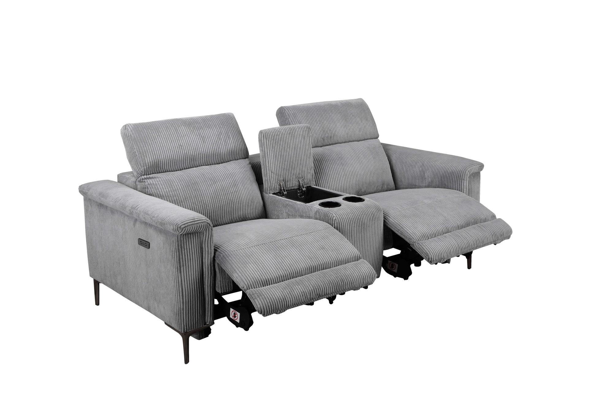 Places of Style 2-Sitzer »Lund in Cord, 2er-Kinosofa, TV-Sessel, Multimedia-Sofa, USB-A,«, m. elektrischer o. manueller Relaxfunktion, Getränkehalter u. Staufach