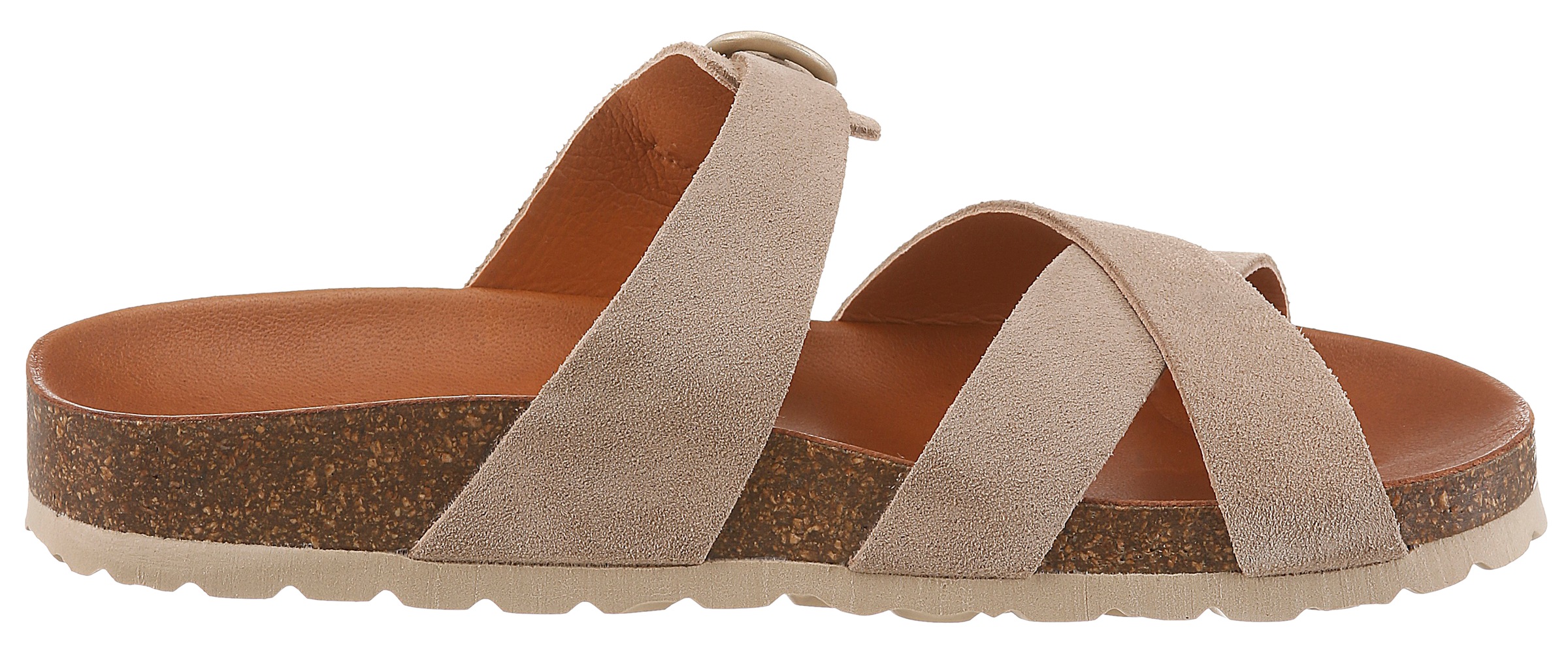 VERBENAS Pantolette »RUBI SERRAJE«  Sommerschuh, Hausschuh, Urlaubsschuh mit verstellbarer Schnalle