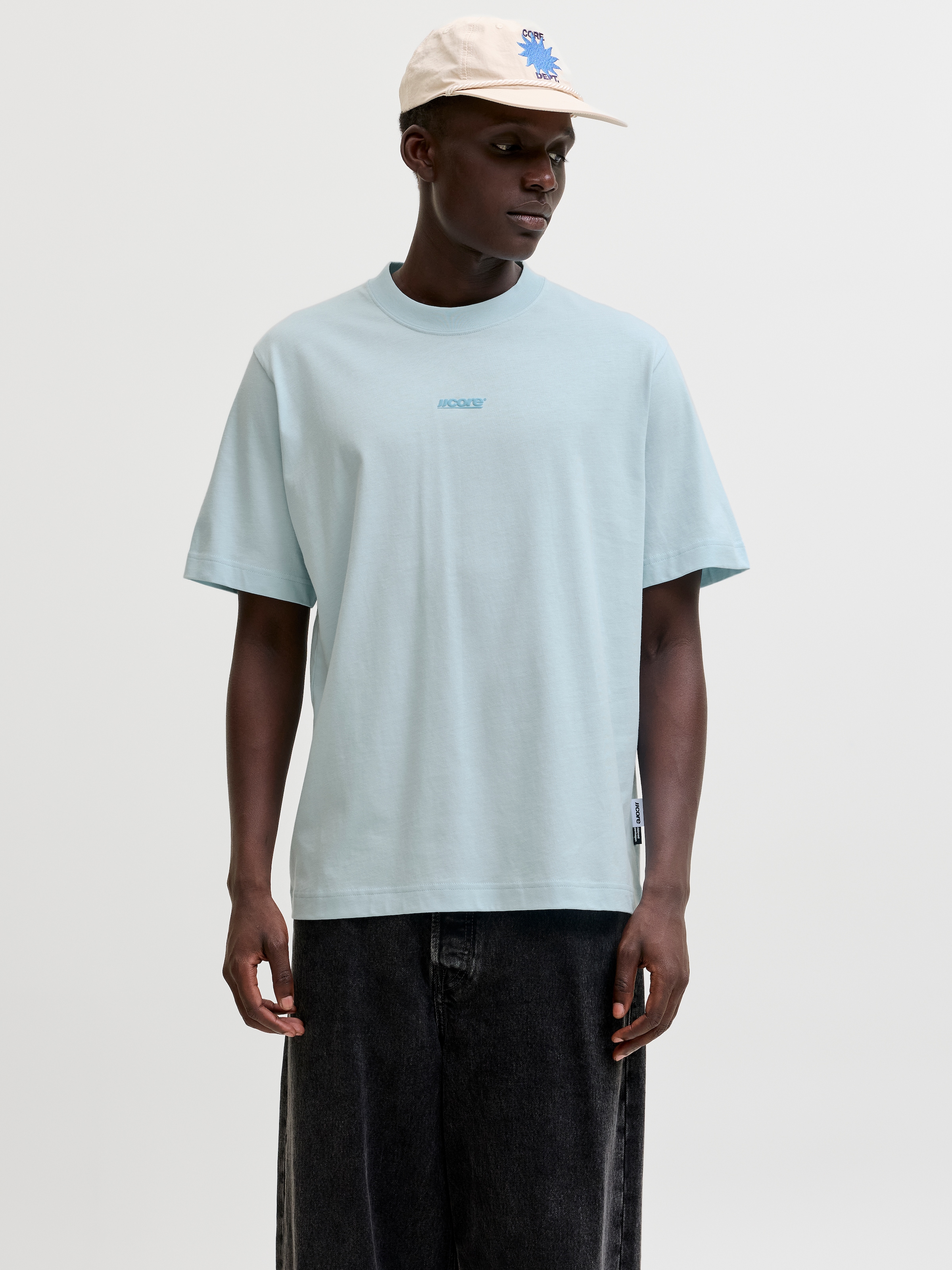 Jack & Jones T-Shirt "JCOCLUB BACK TEXT PRNT TEE SS CREW SN" mit Print günstig online kaufen